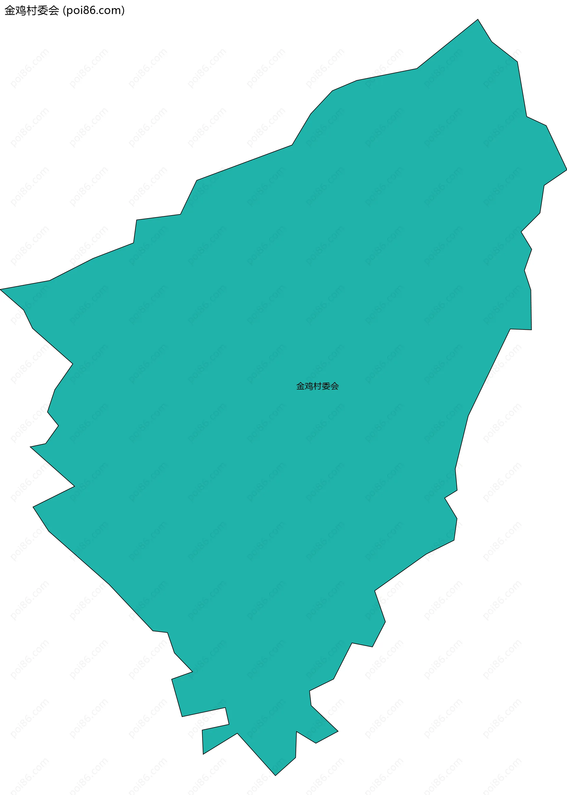 金鸡村委会边界地图