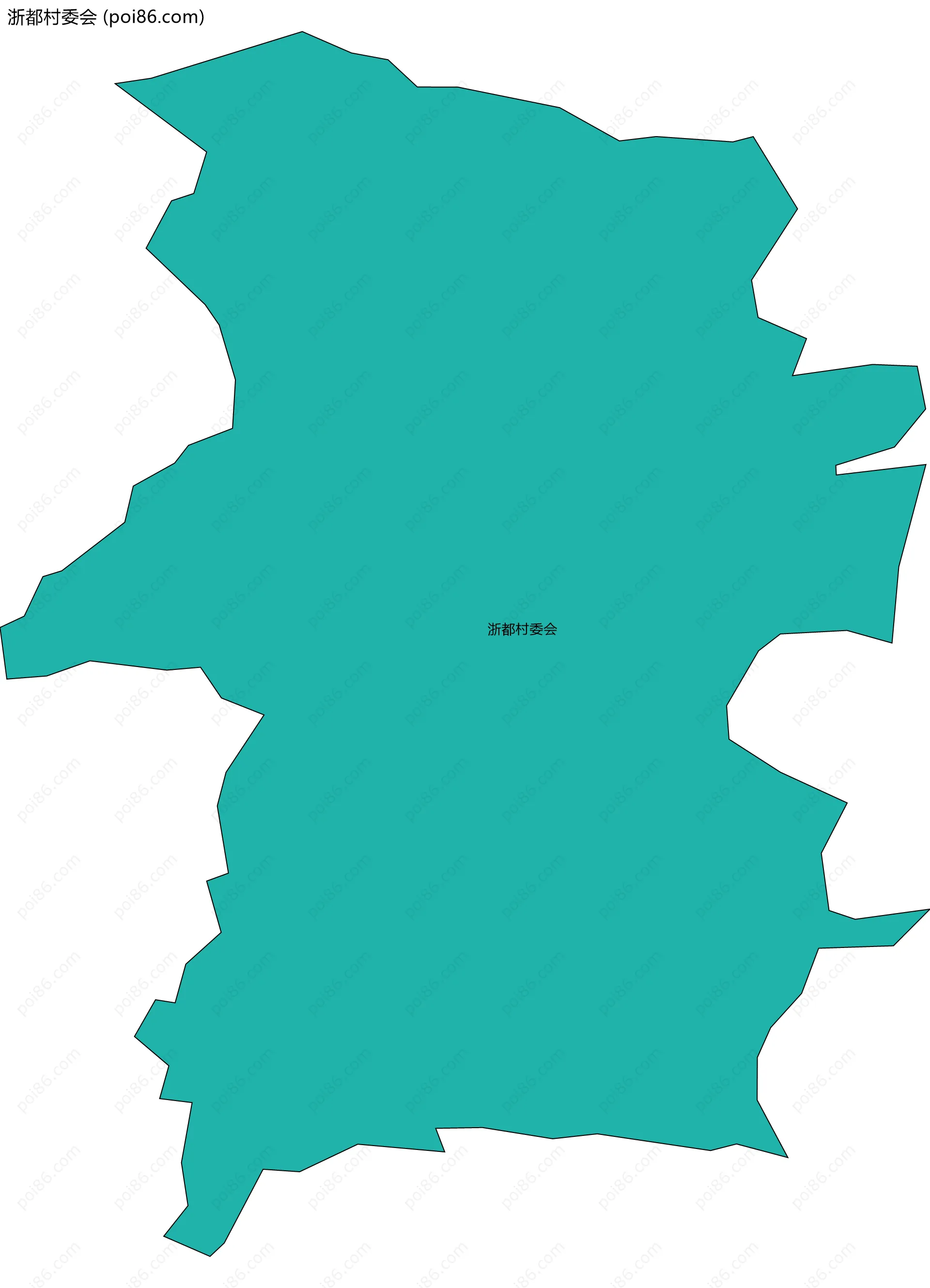 浙都村委会边界地图