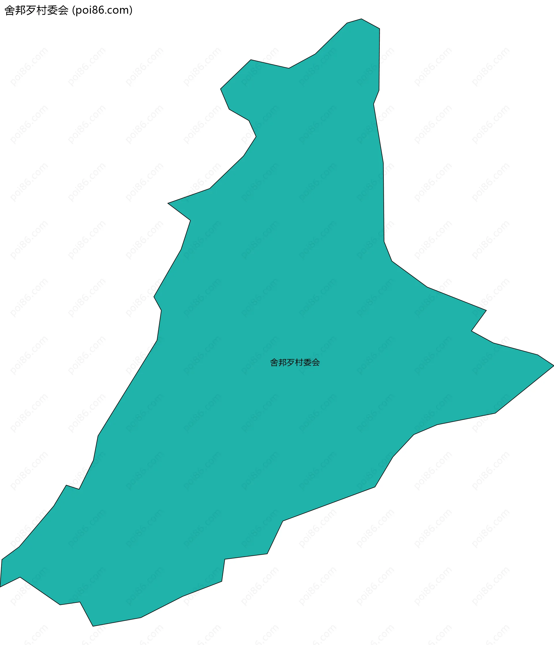 舍邦歹村委会边界地图