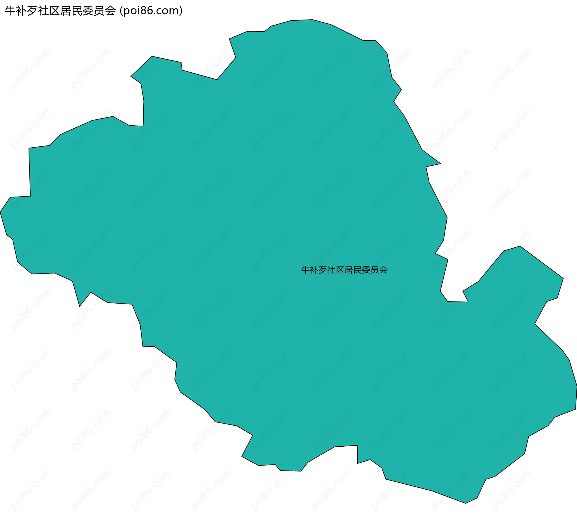 牛补歹社区居民委员会边界地图