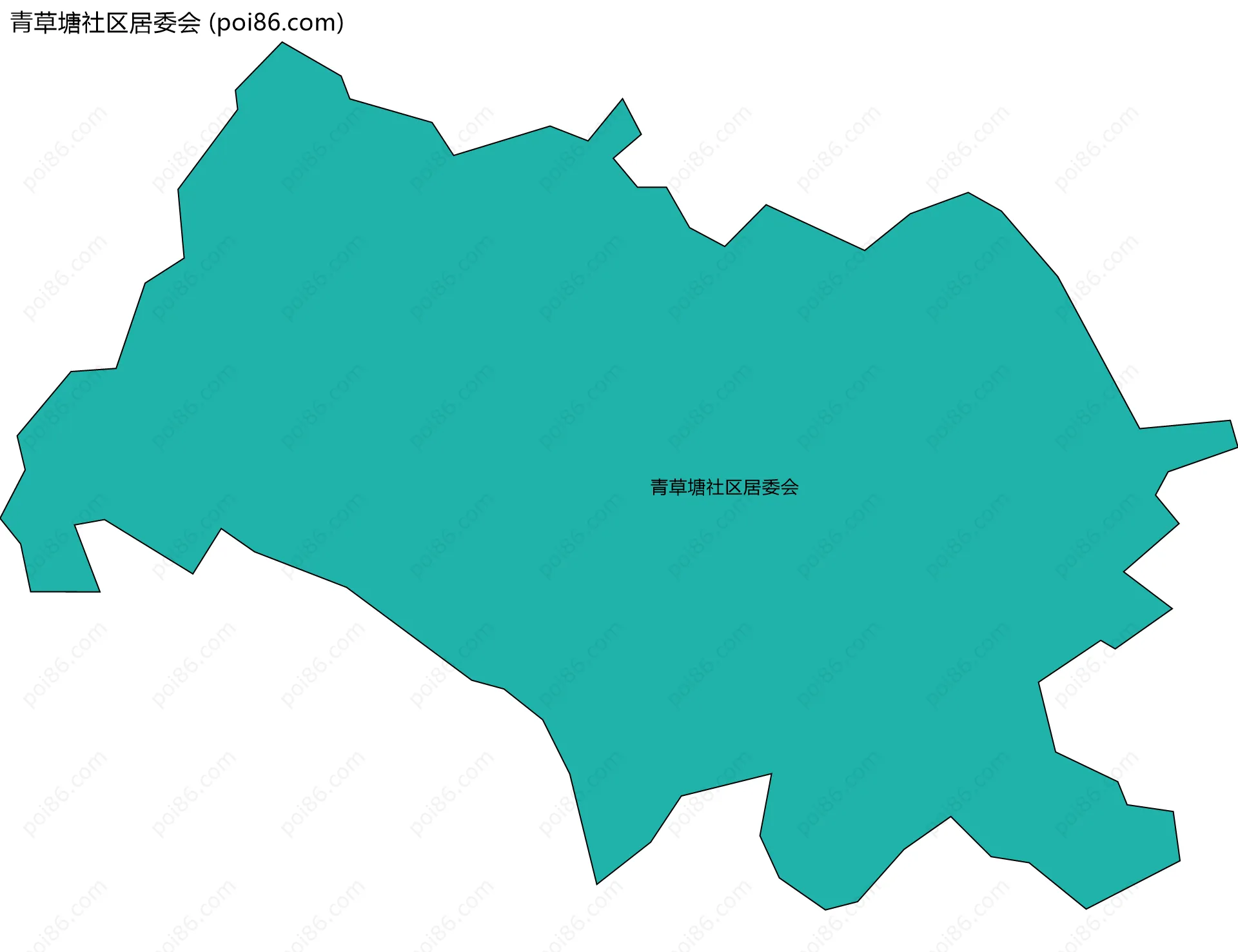 青草塘社区居委会边界地图