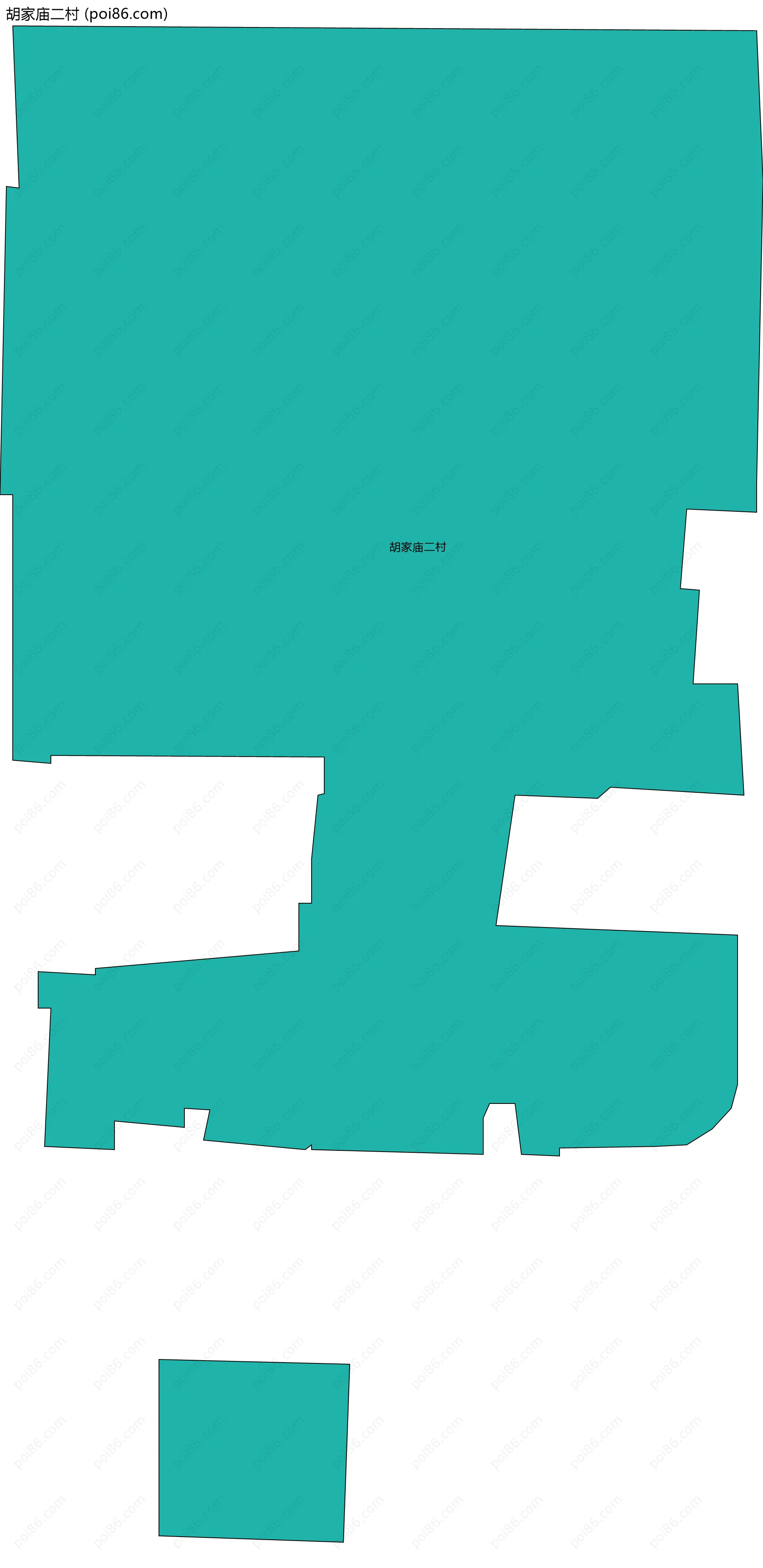 胡家庙二村边界地图