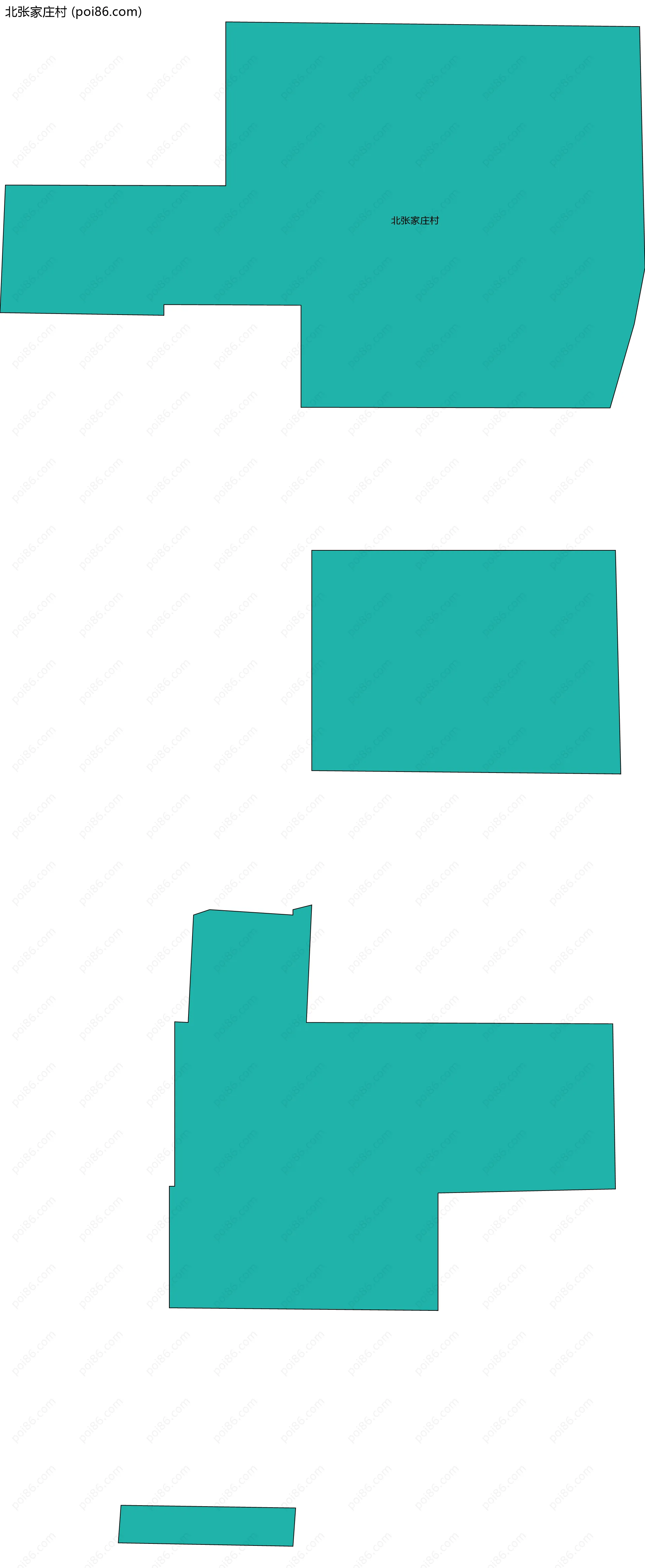 北张家庄村边界地图