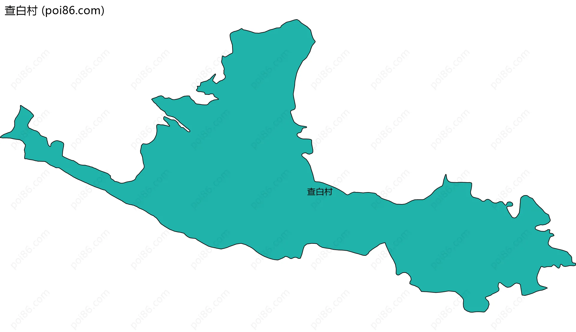 查白村边界地图