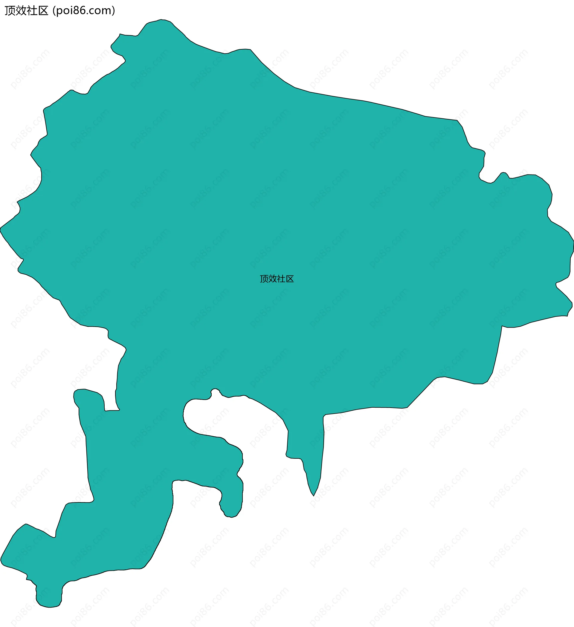 顶效社区边界地图