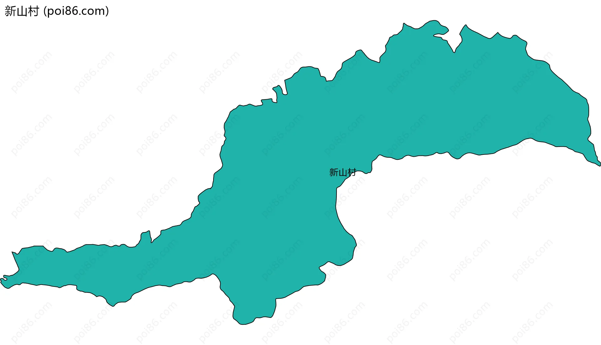 新山村边界地图