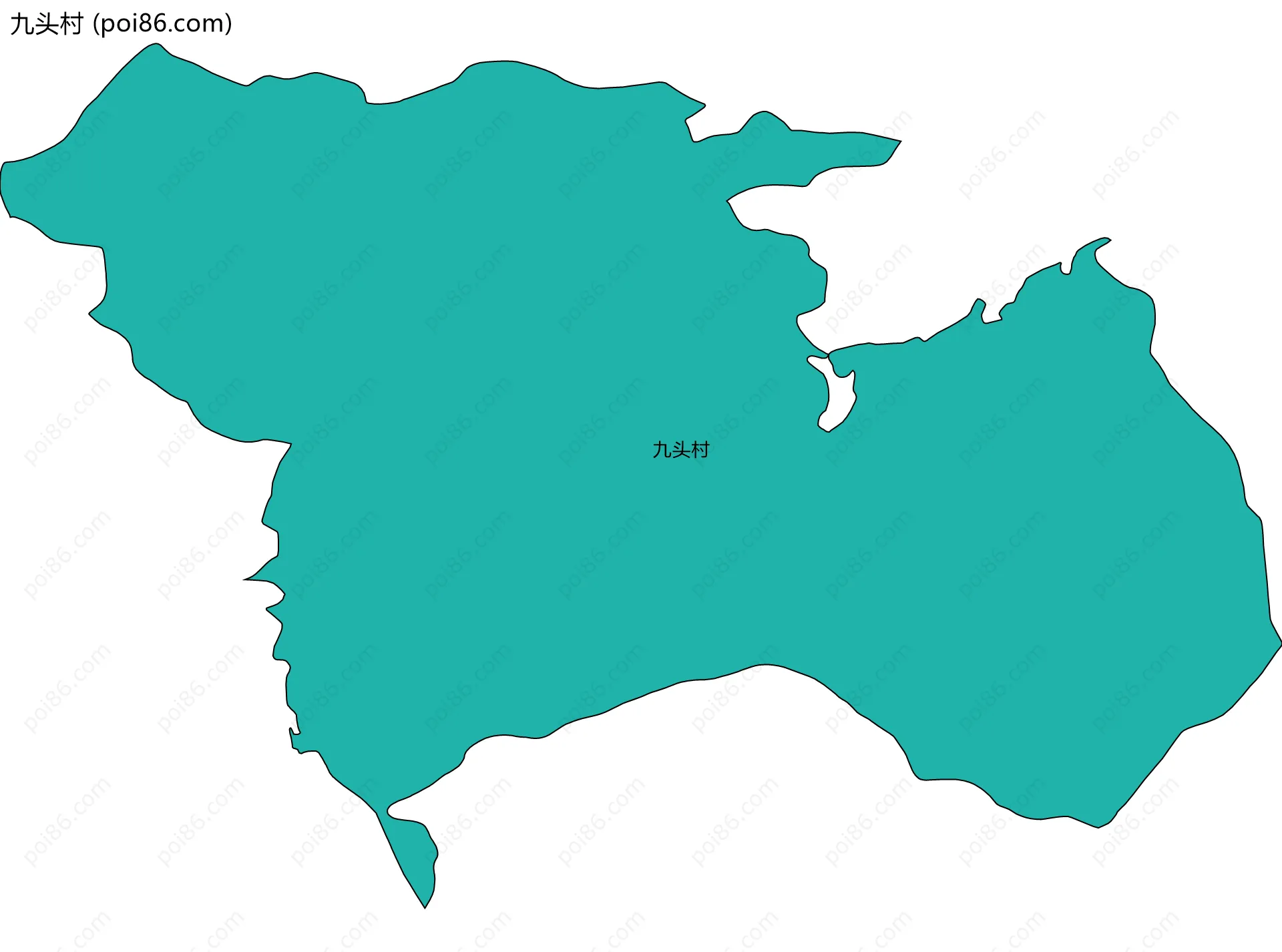 九头村边界地图