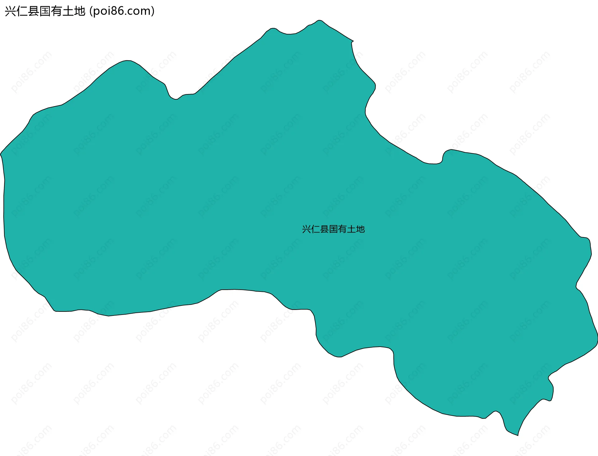 兴仁县国有土地边界地图