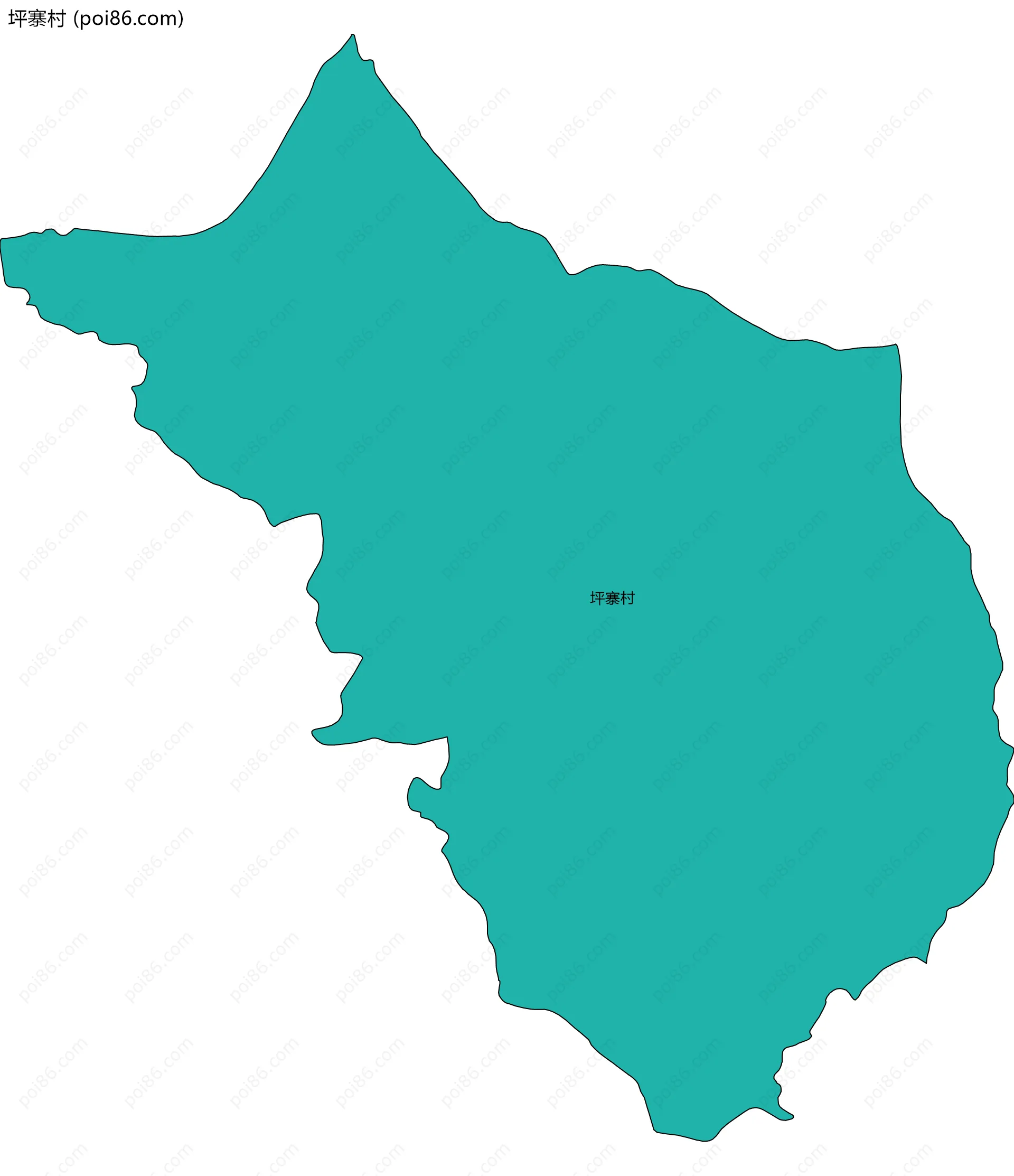 坪寨村边界地图