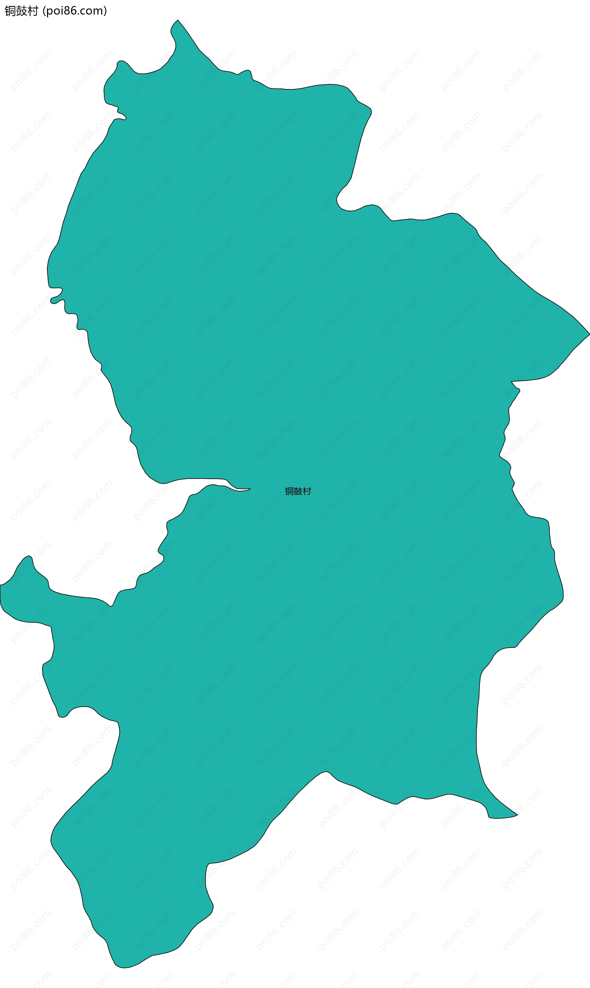 铜鼓村边界地图