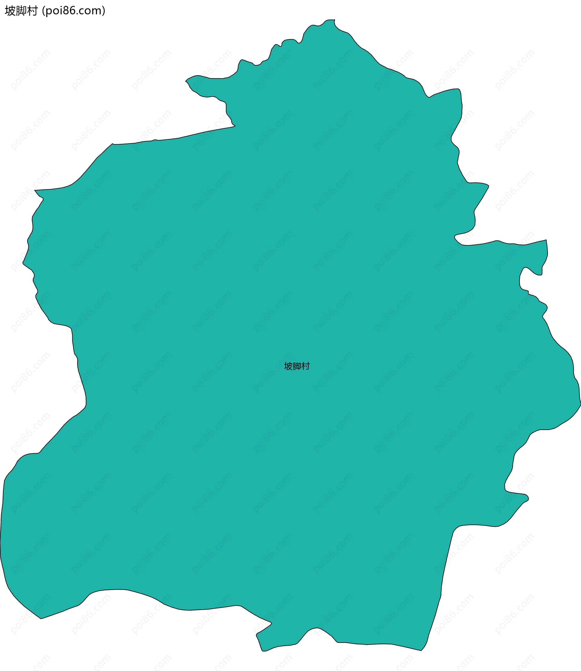 坡脚村边界地图