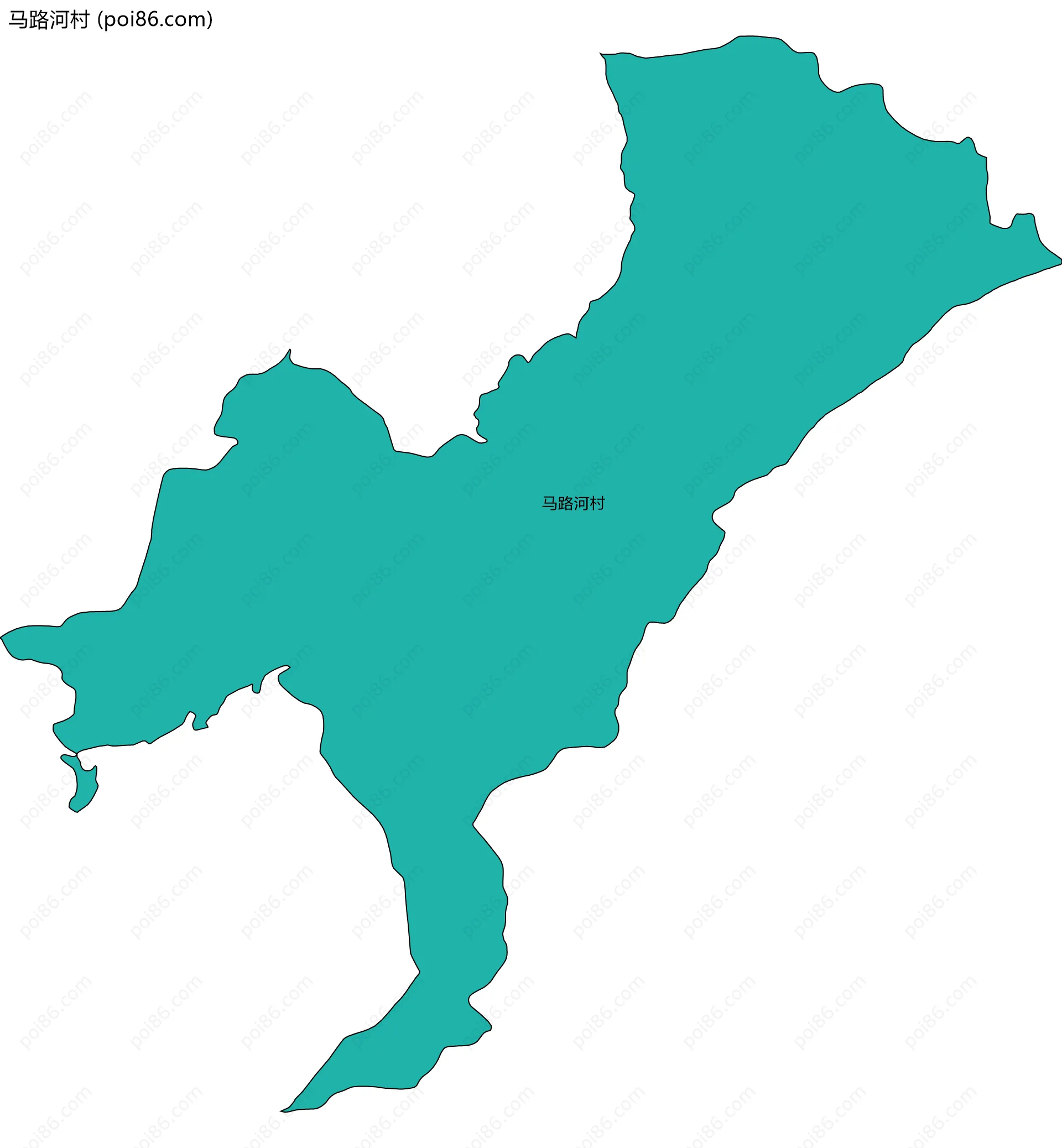 马路河村边界地图