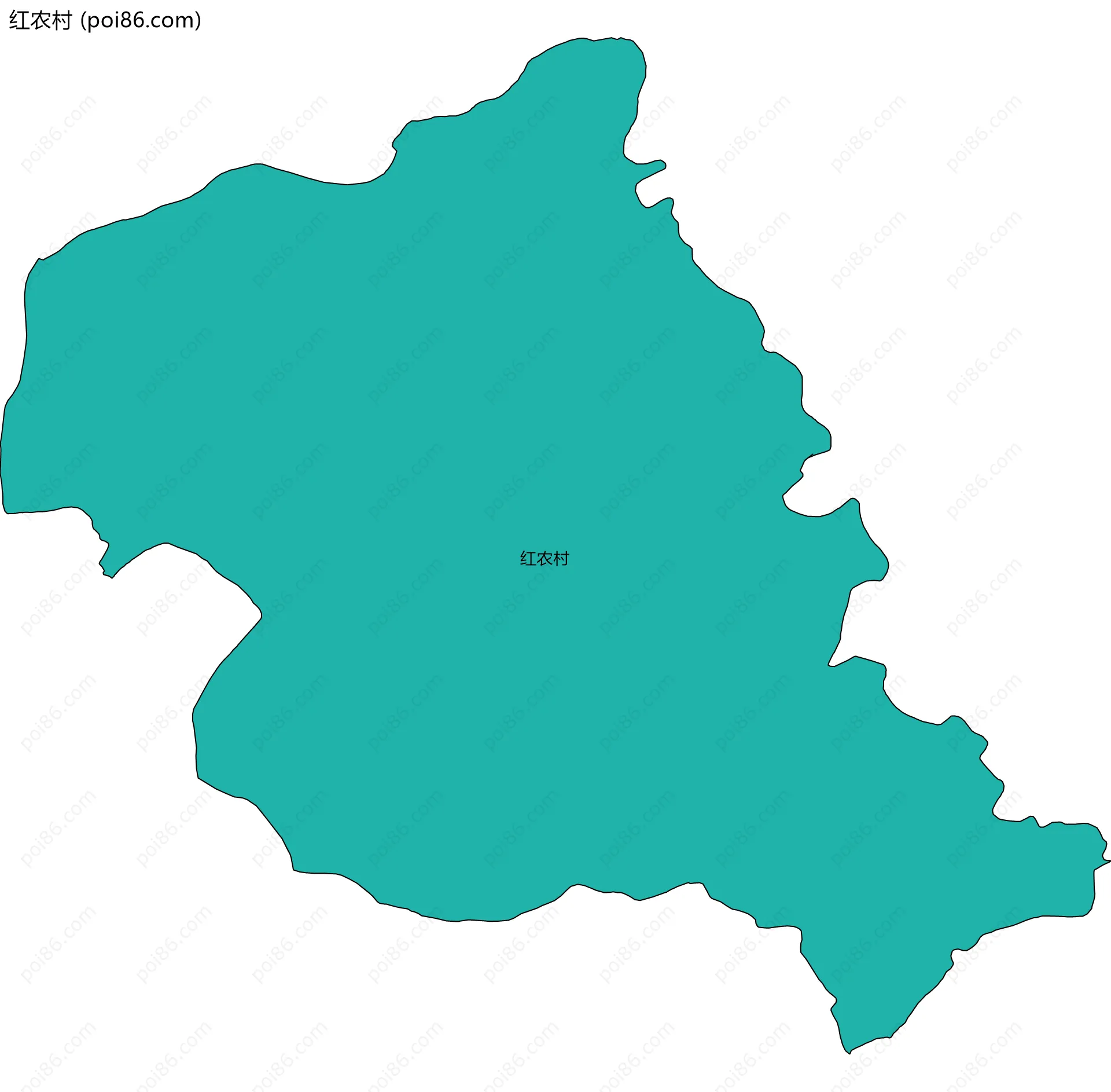 红农村边界地图