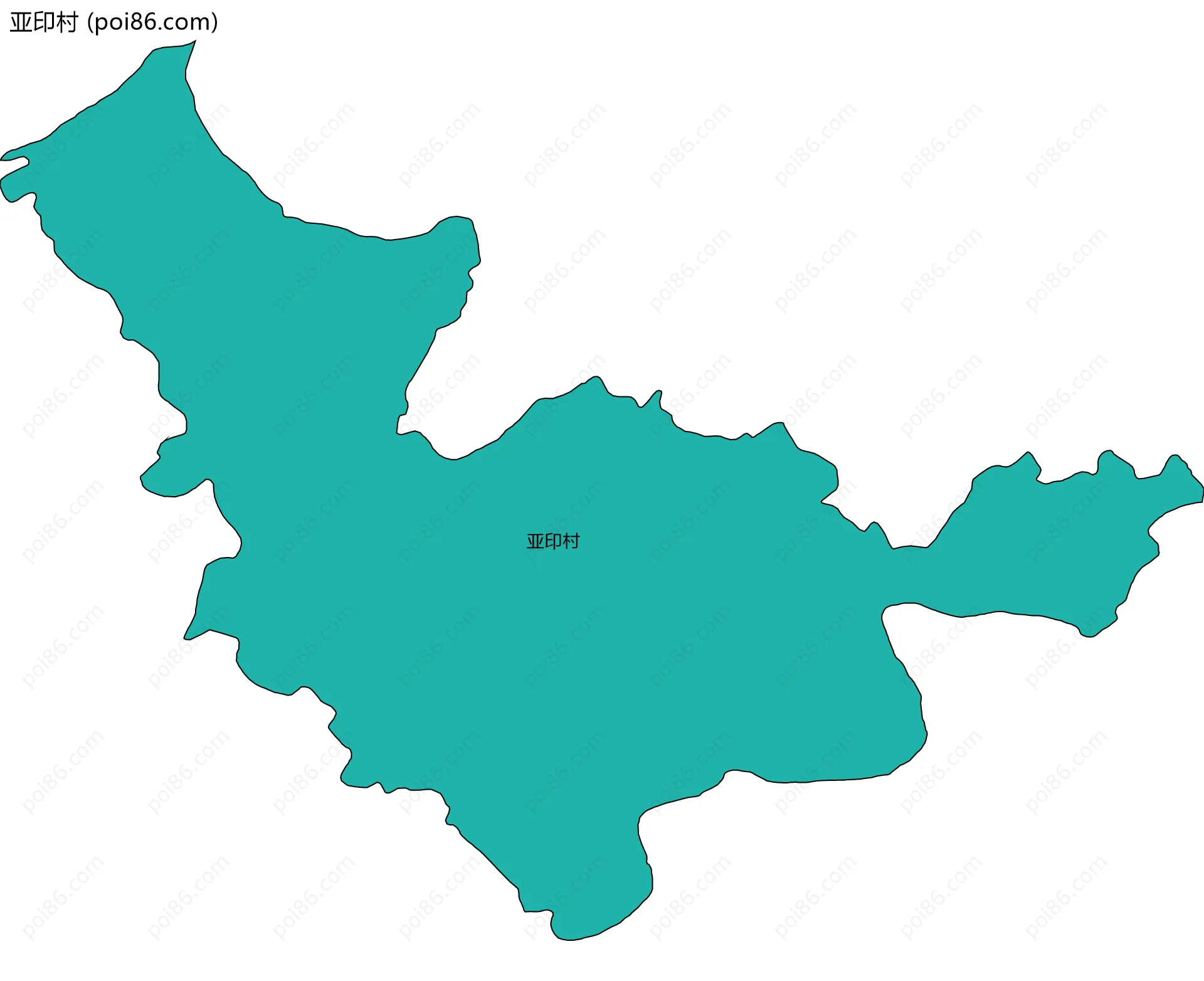 亚印村边界地图