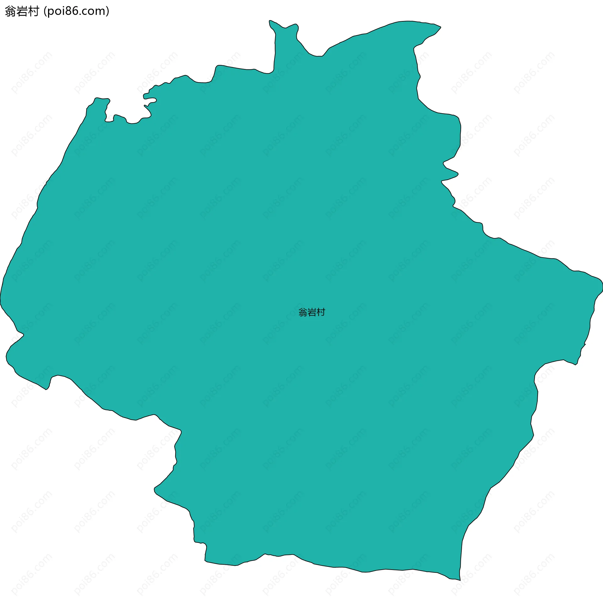 翁岩村边界地图