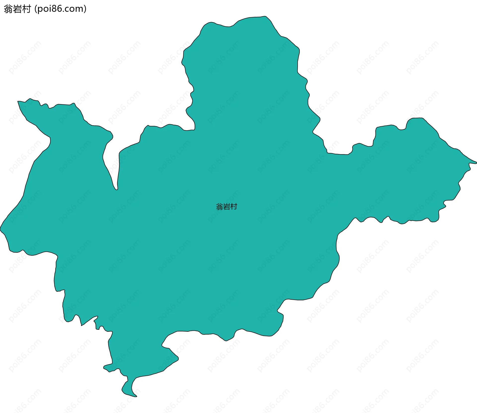 翁岩村边界地图