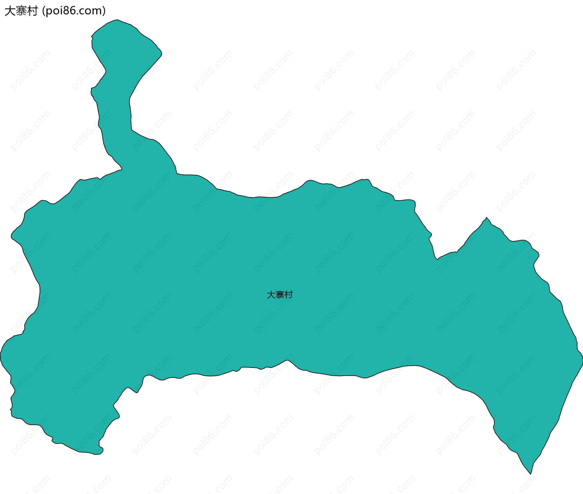 大寨村边界地图