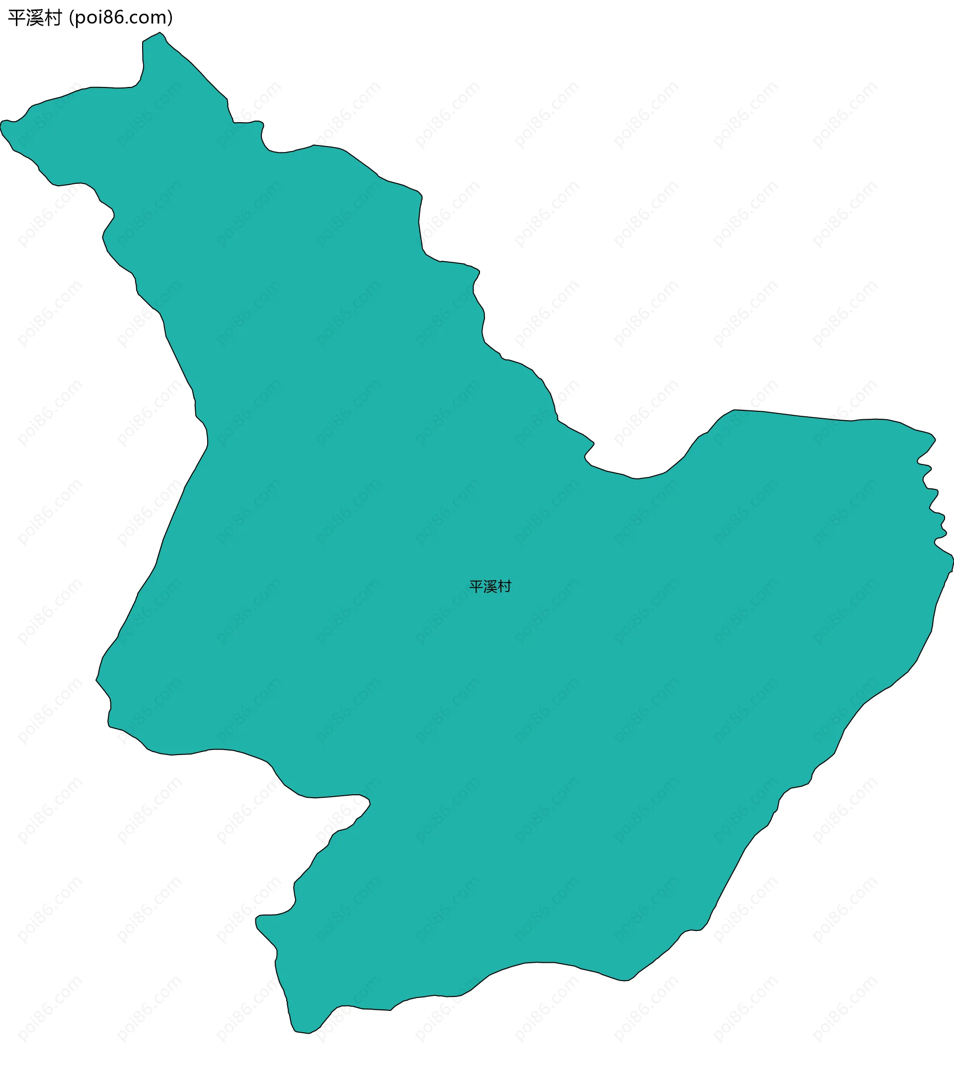 平溪村边界地图