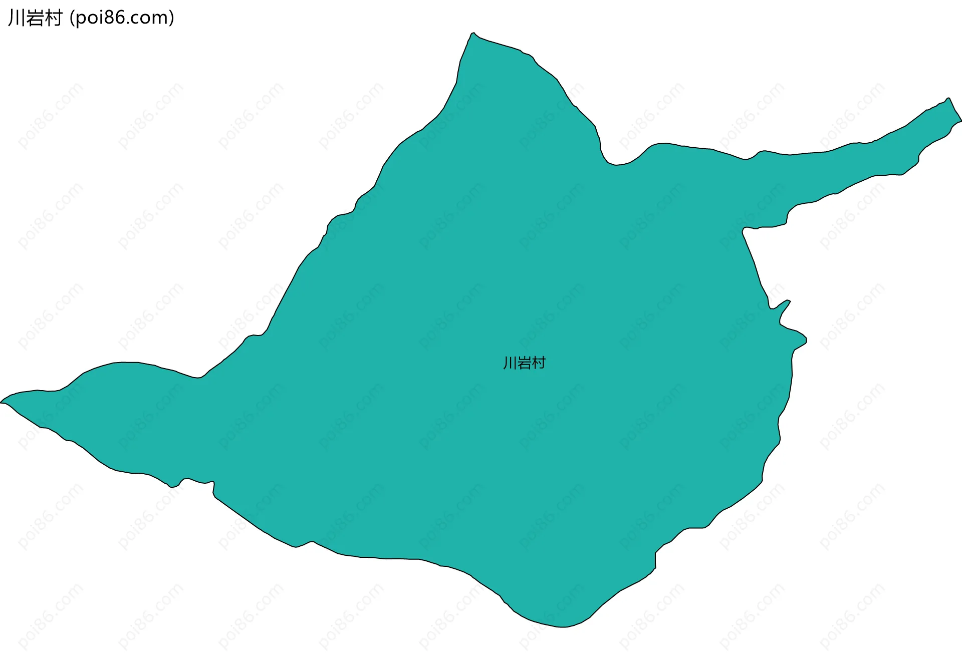川岩村边界地图