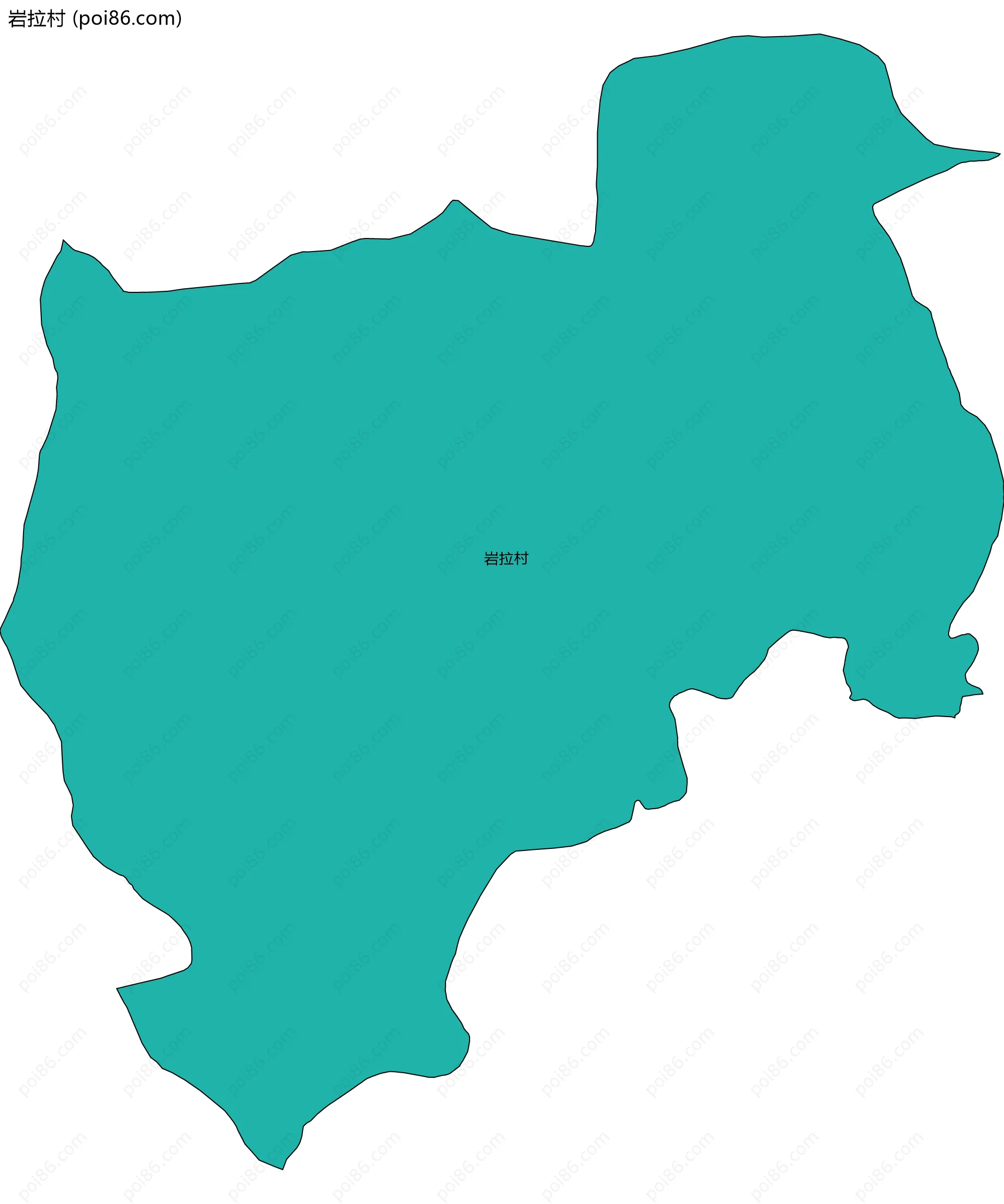 岩拉村边界地图