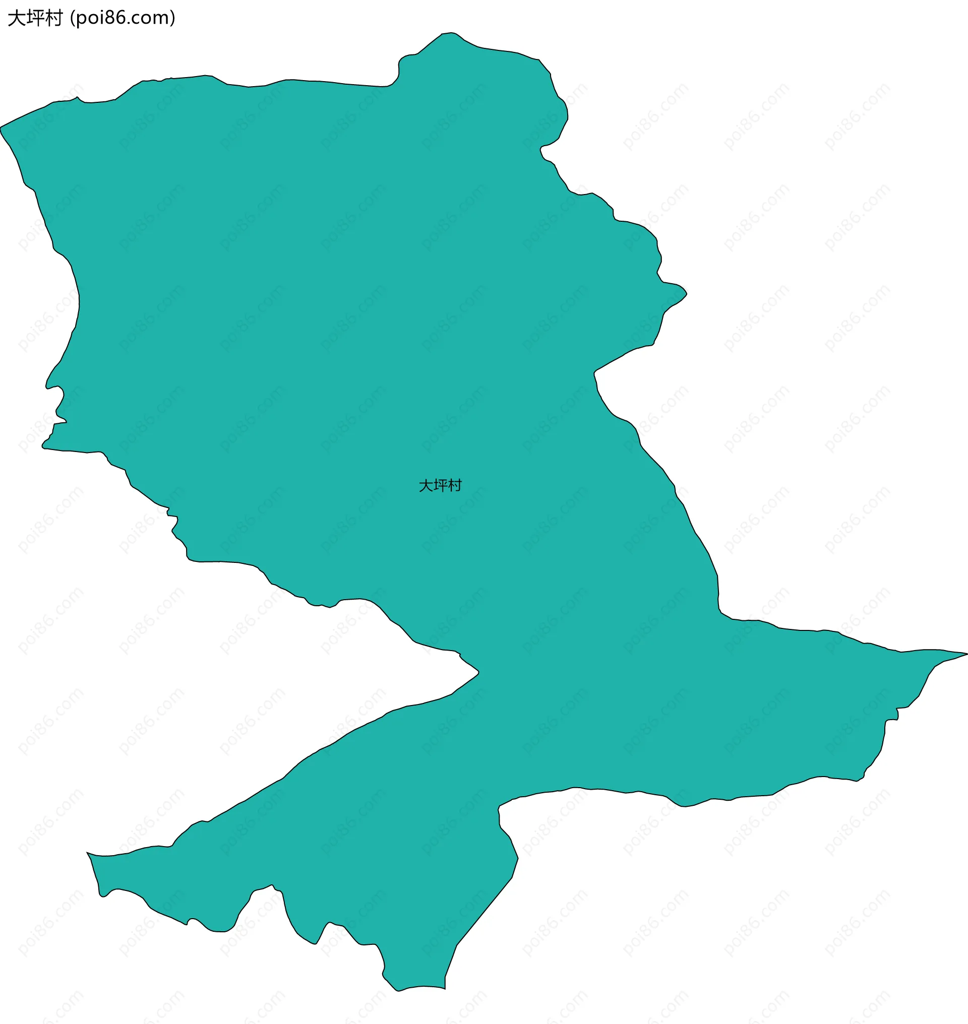大坪村边界地图