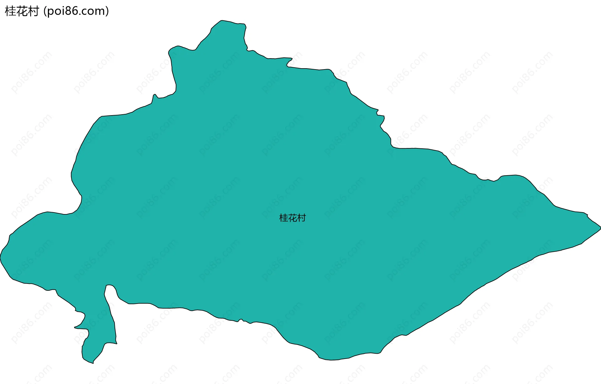 桂花村边界地图