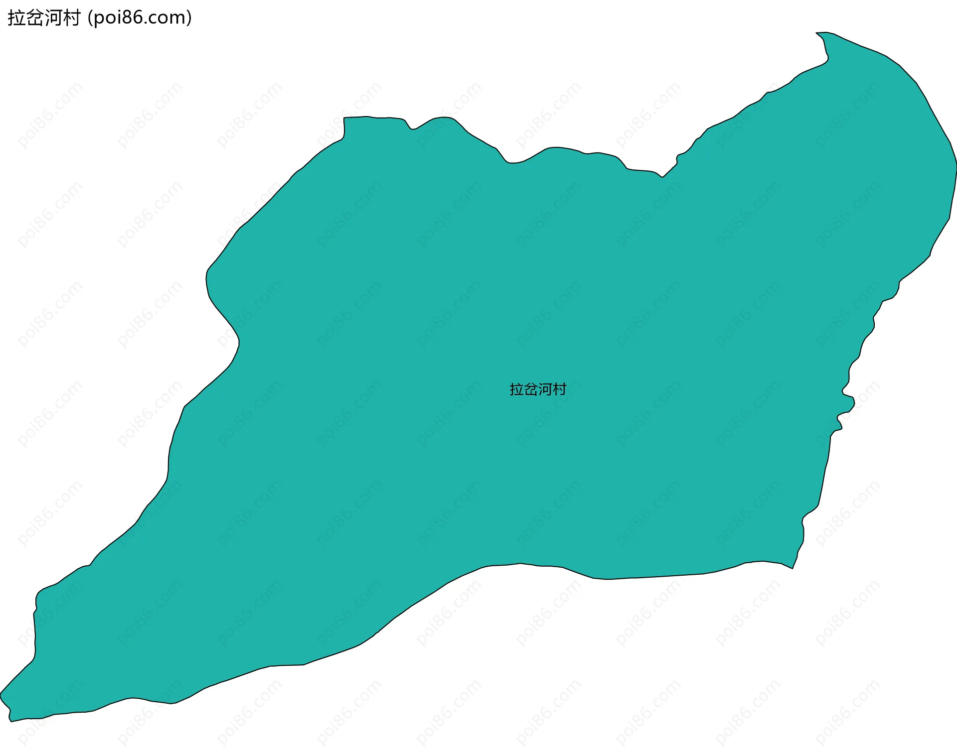 拉岔河村边界地图