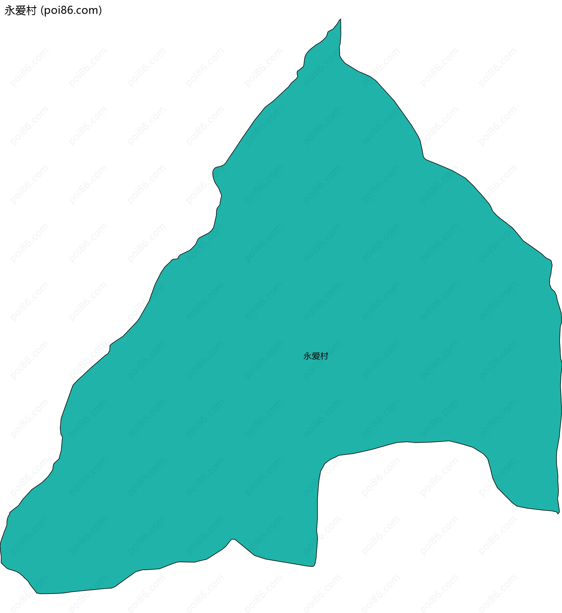 永爱村边界地图