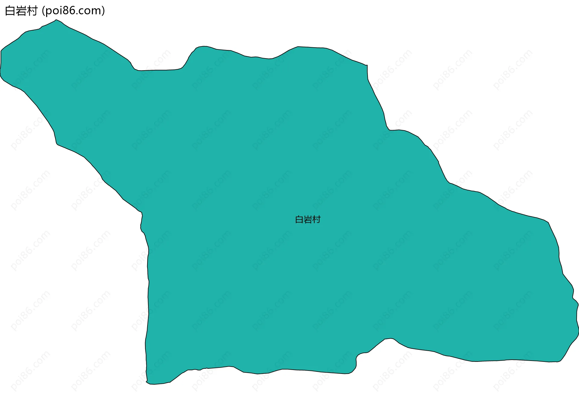 白岩村边界地图