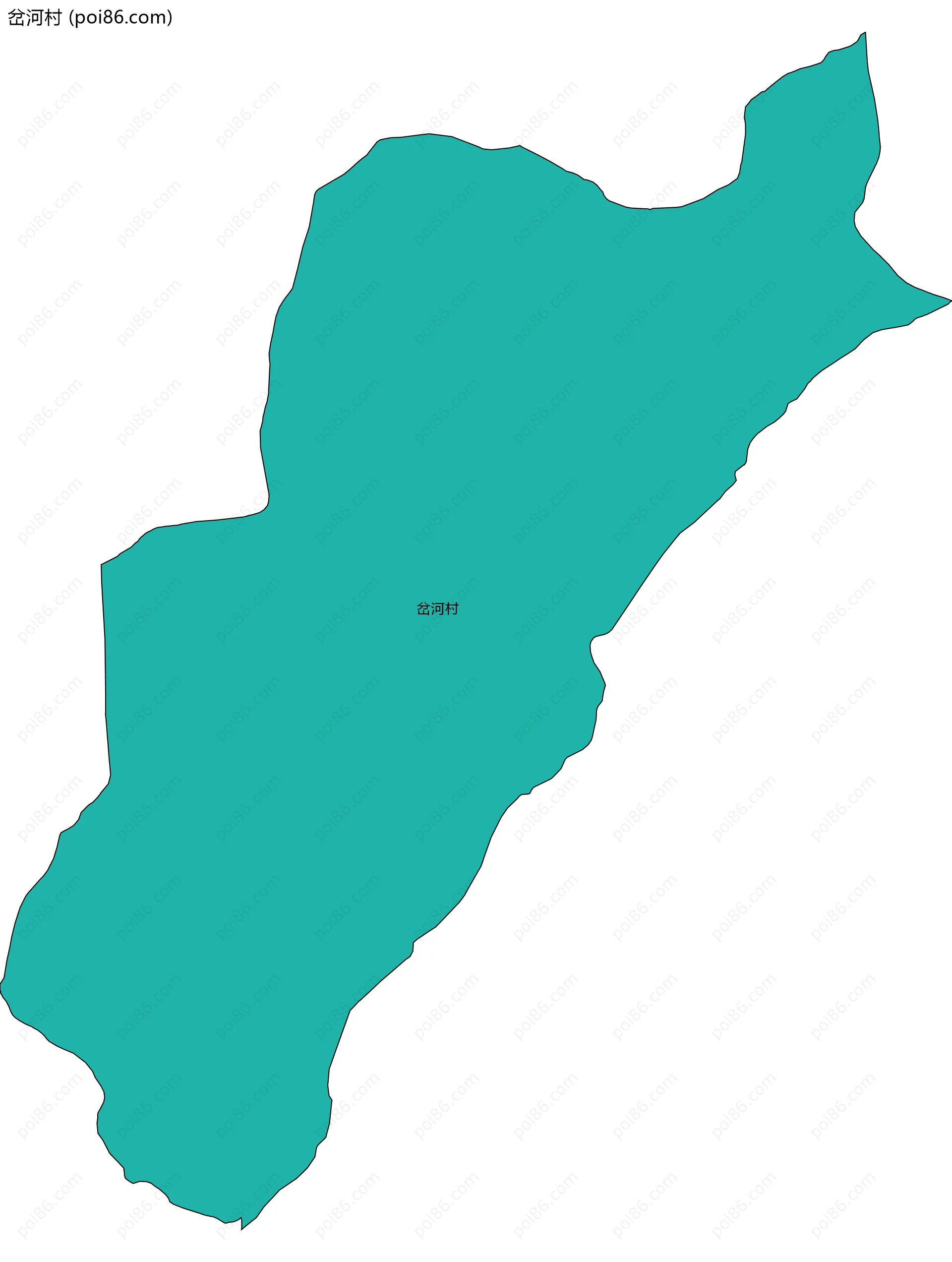 岔河村边界地图