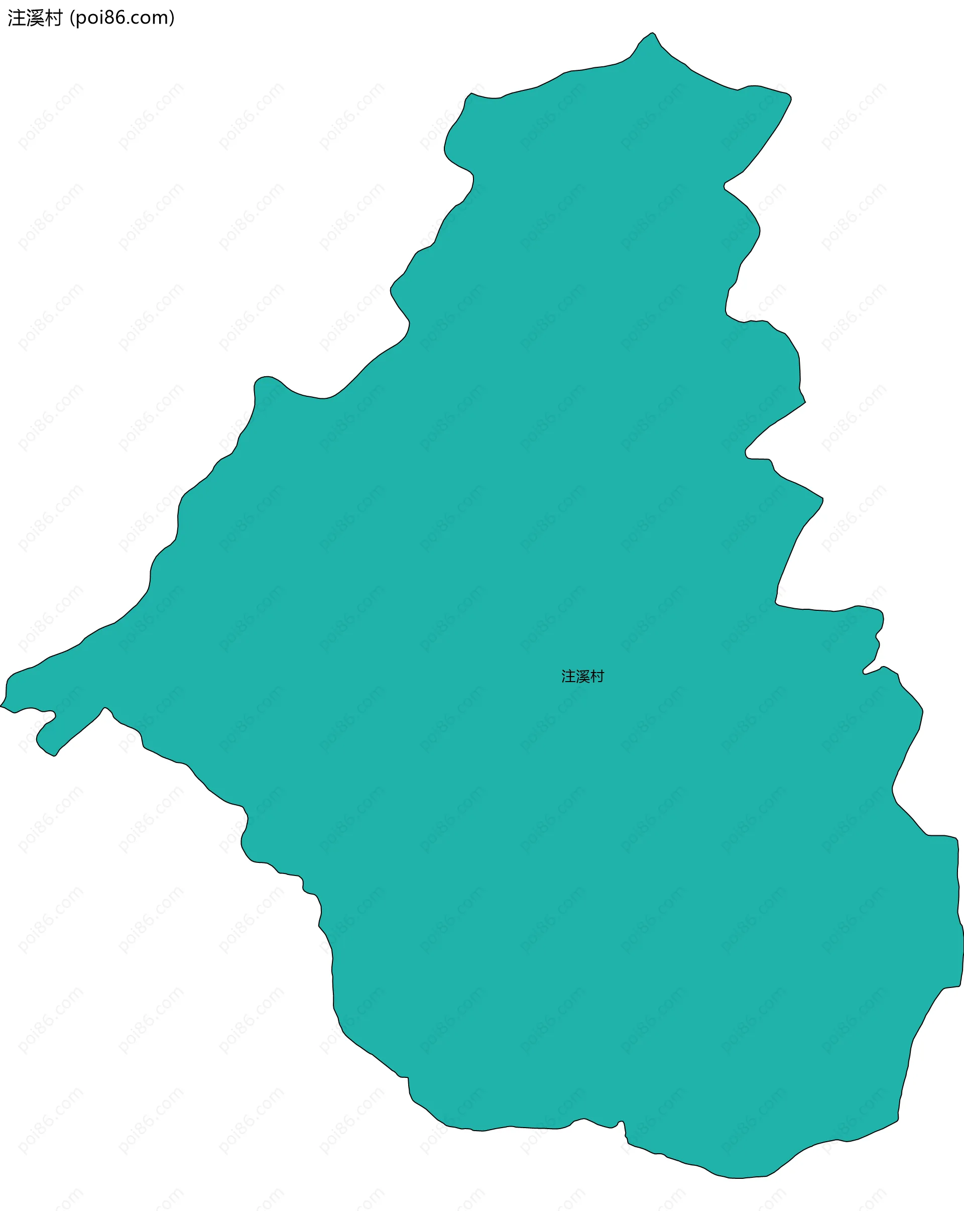 注溪村边界地图