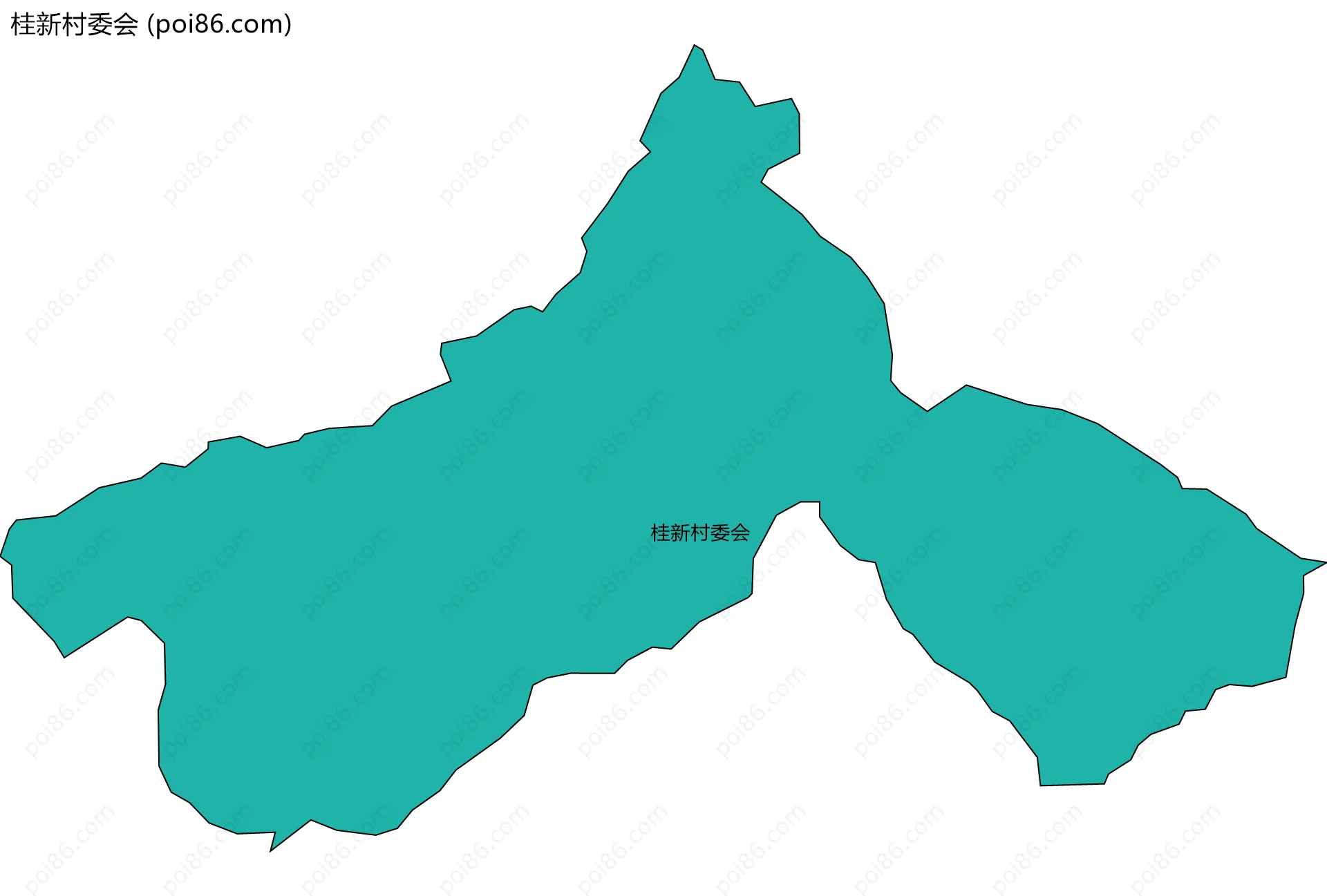 桂新村委会边界地图