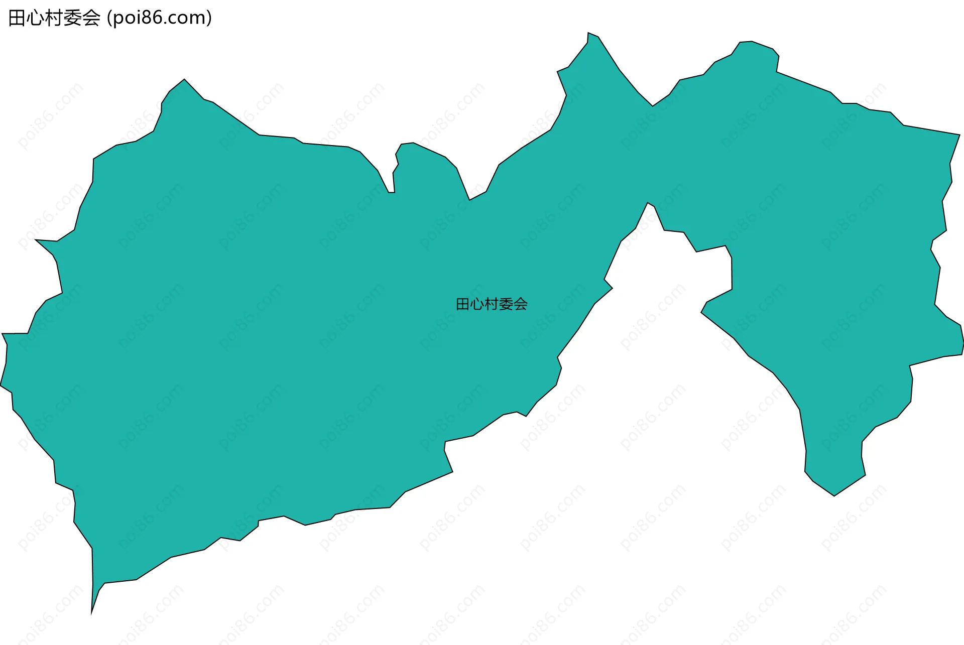 田心村委会边界地图
