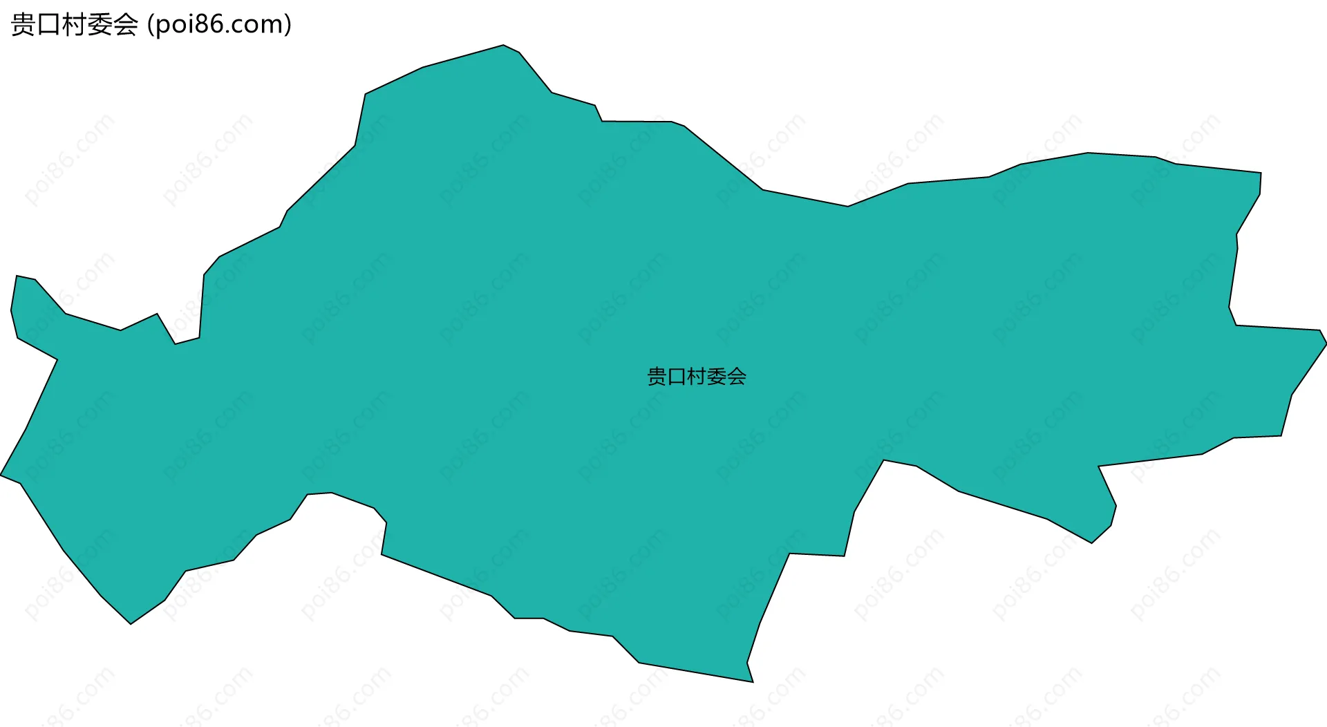 贵口村委会边界地图