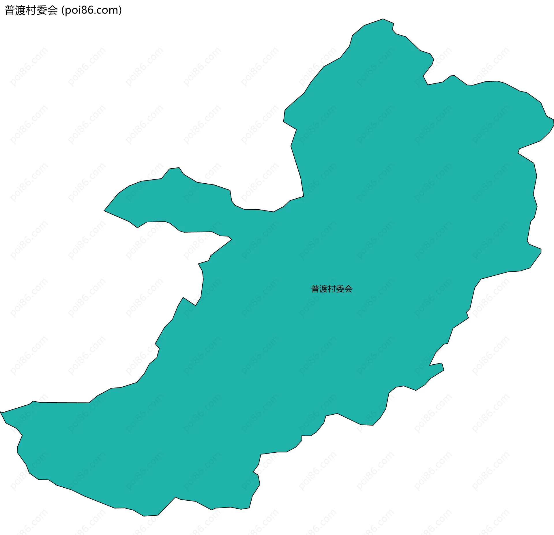 普渡村委会边界地图