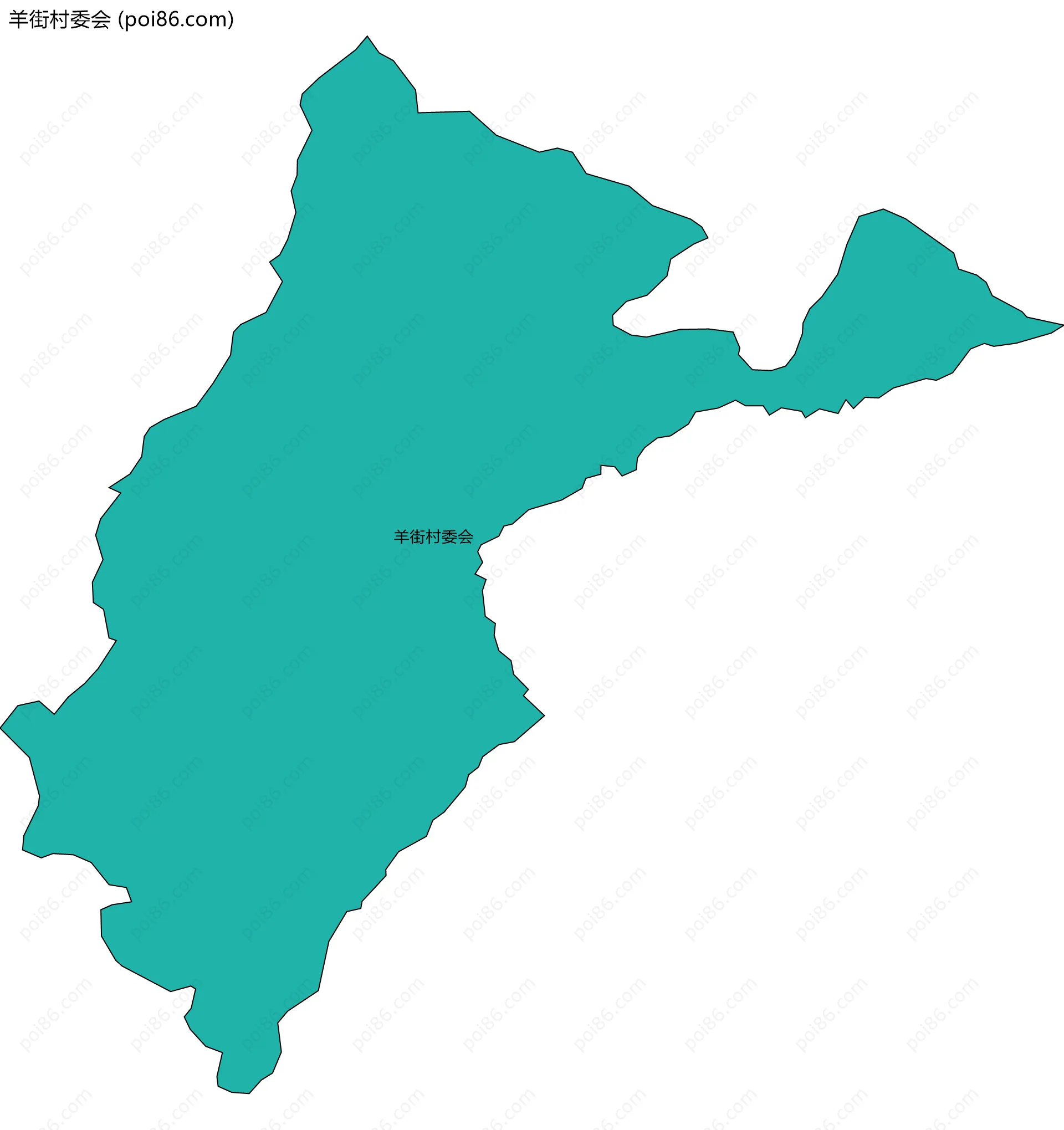 羊街村委会边界地图