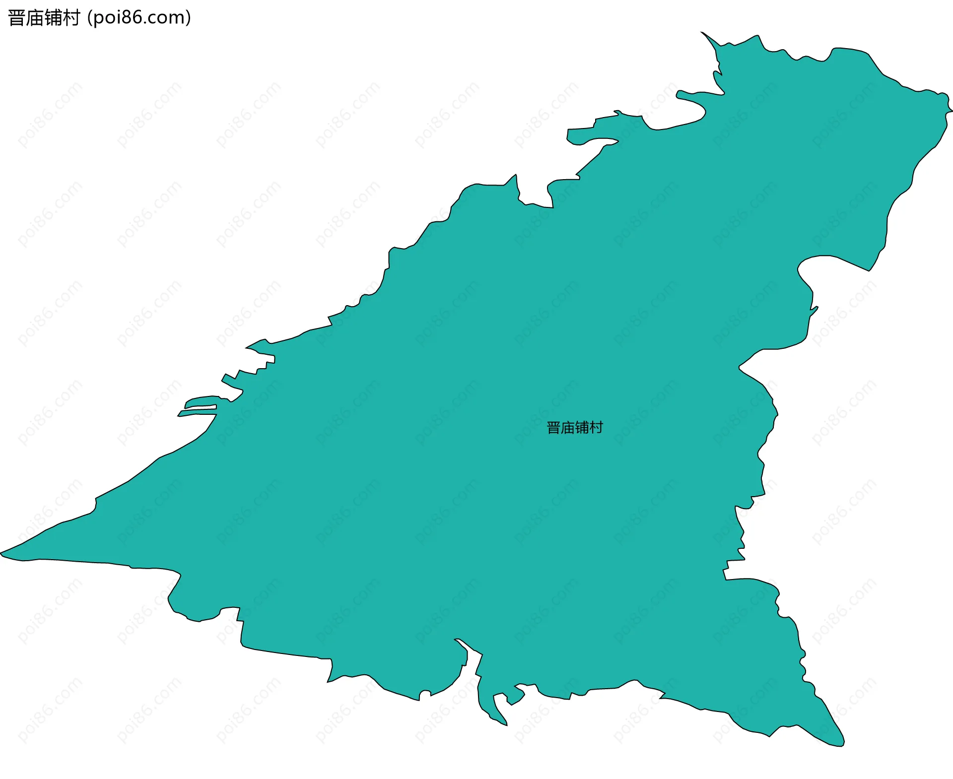 晋庙铺村边界地图