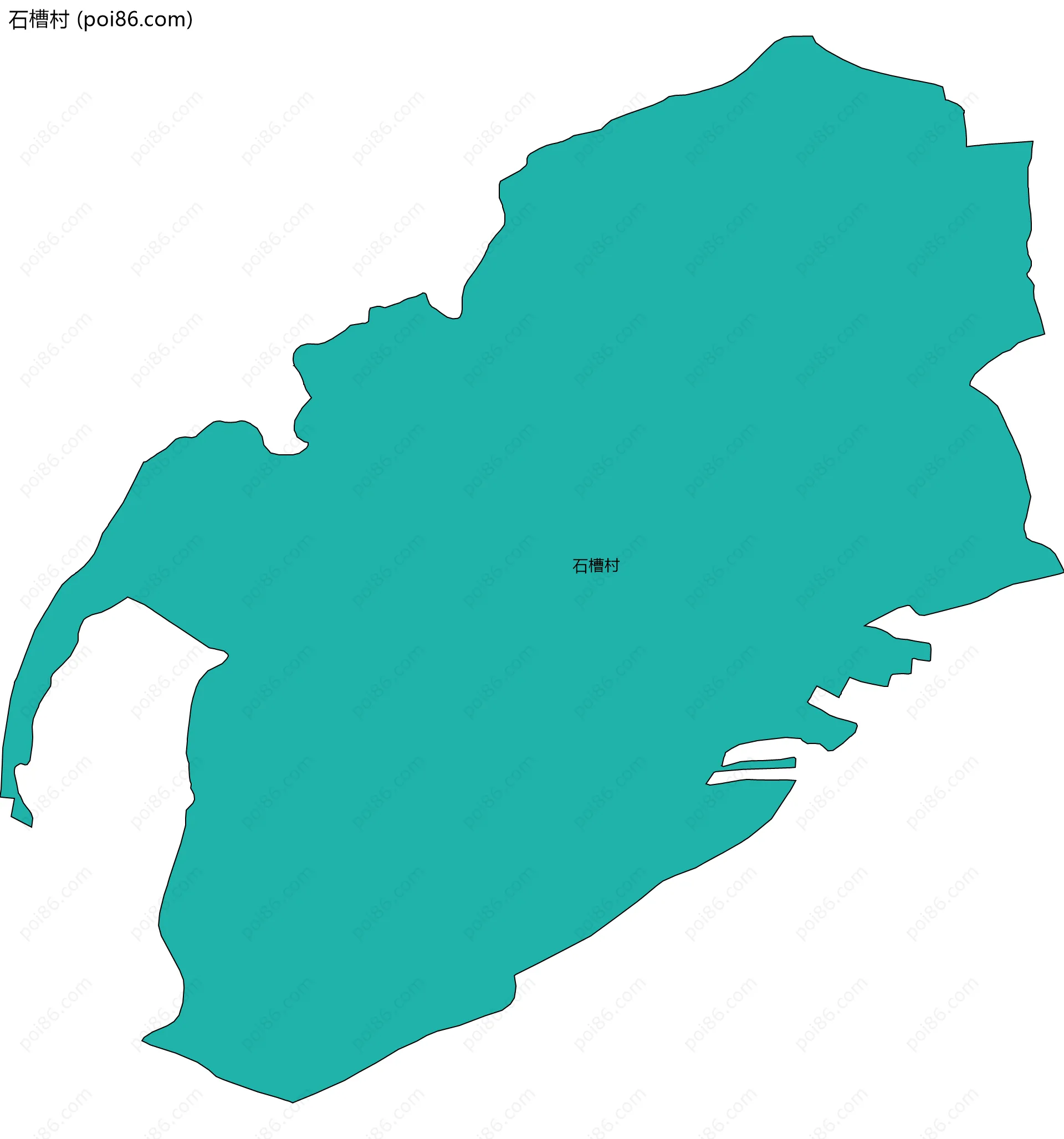 石槽村边界地图