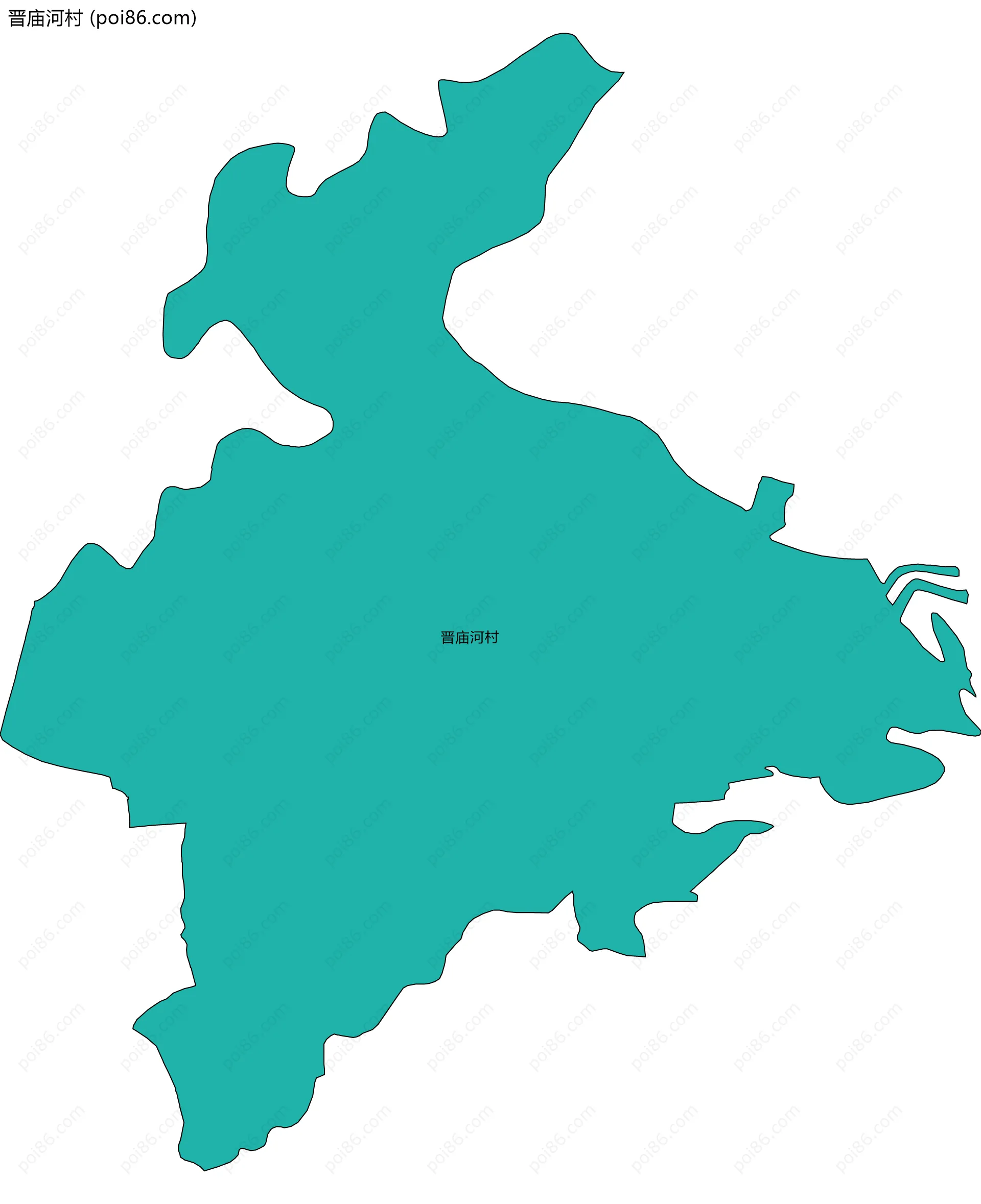 晋庙河村边界地图