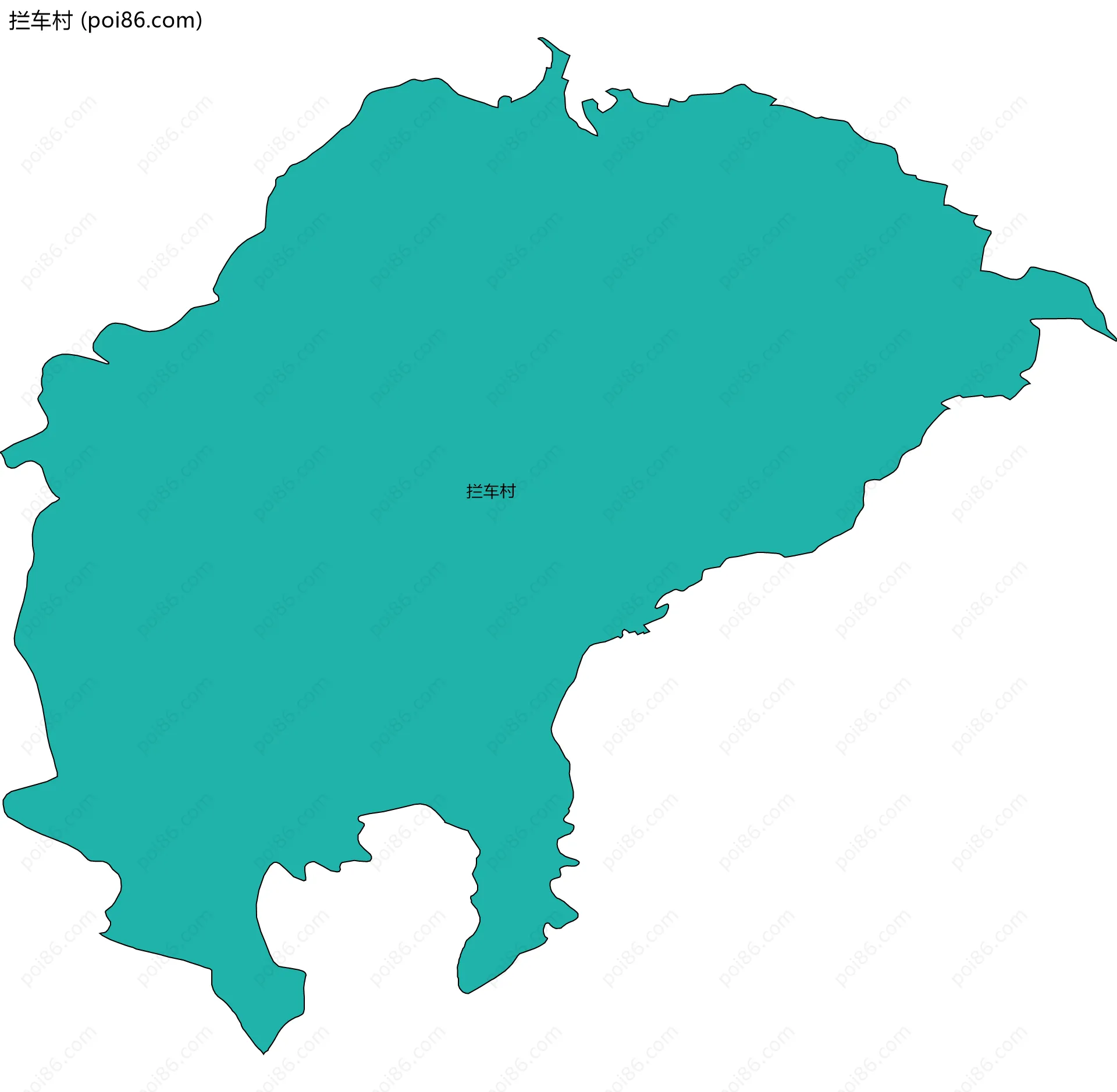 拦车村边界地图