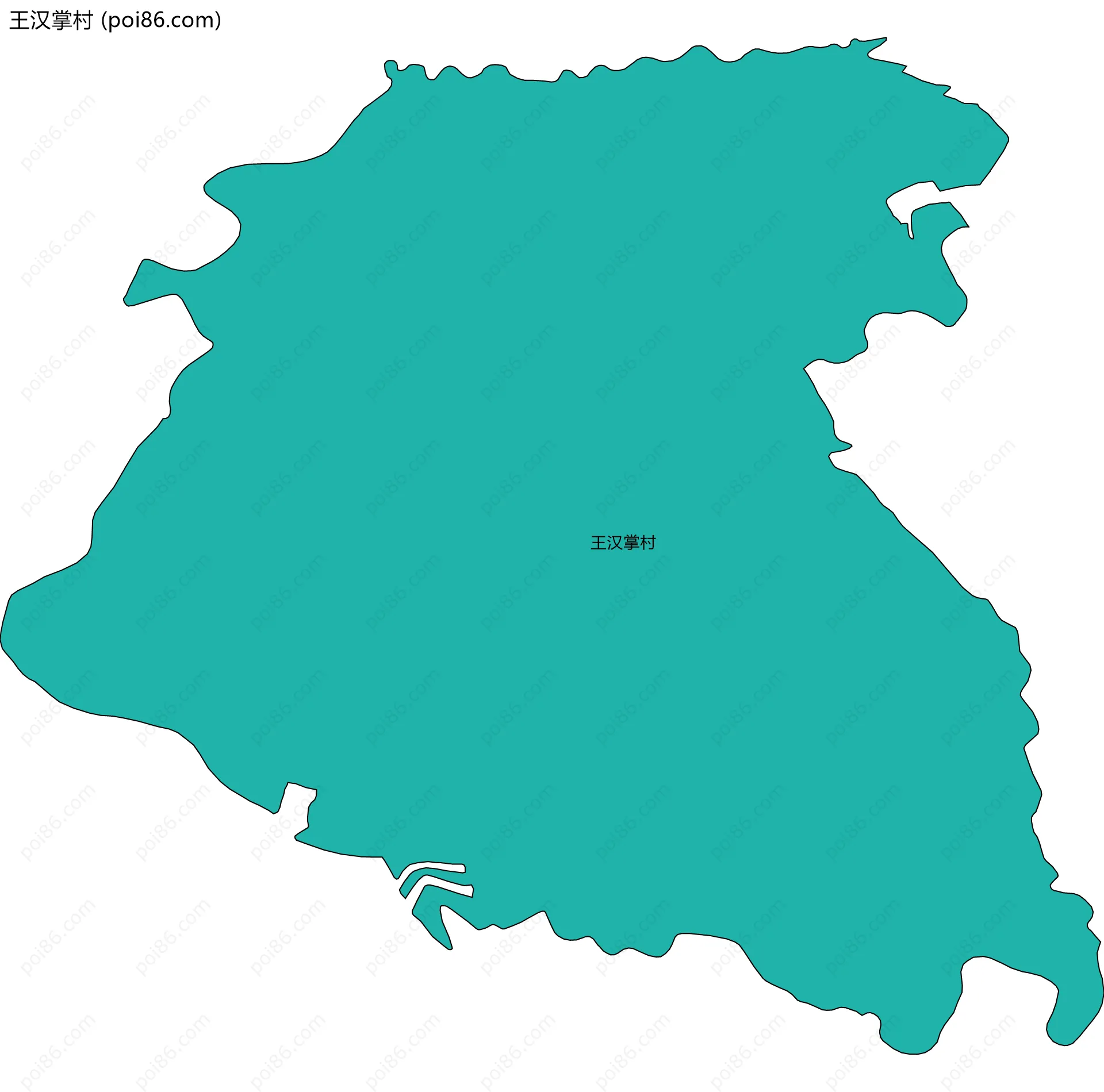 王汉掌村边界地图