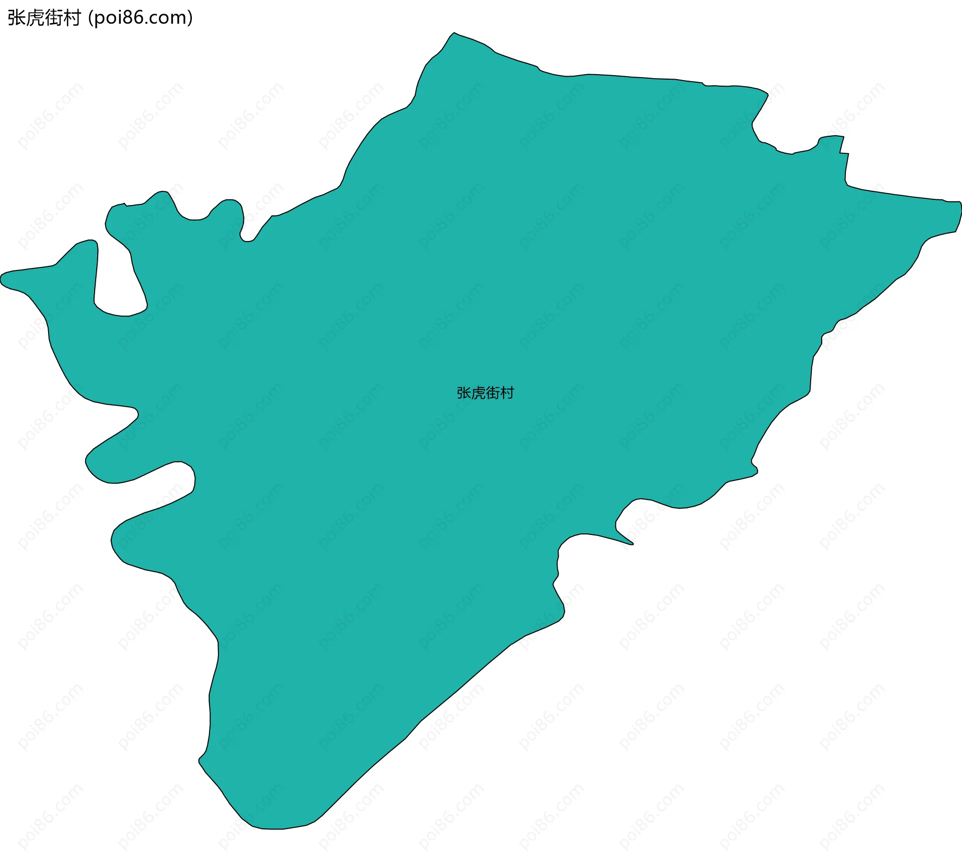 张虎街村边界地图
