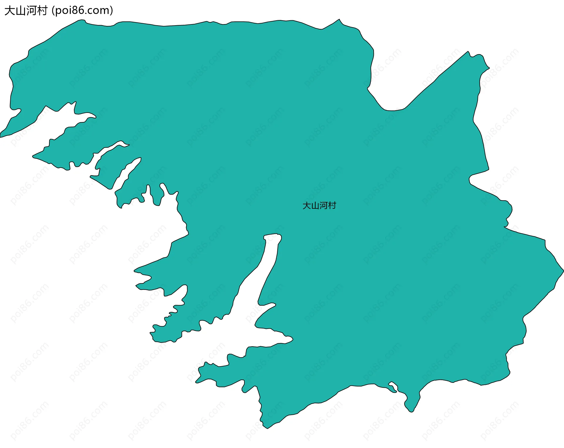 大山河村边界地图