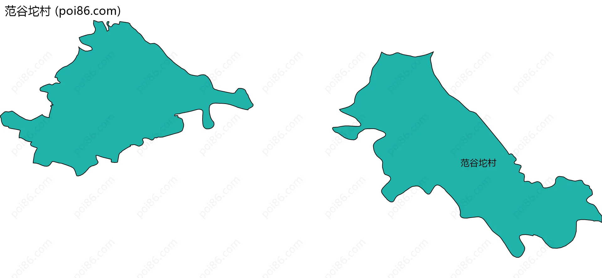 范谷坨村边界地图