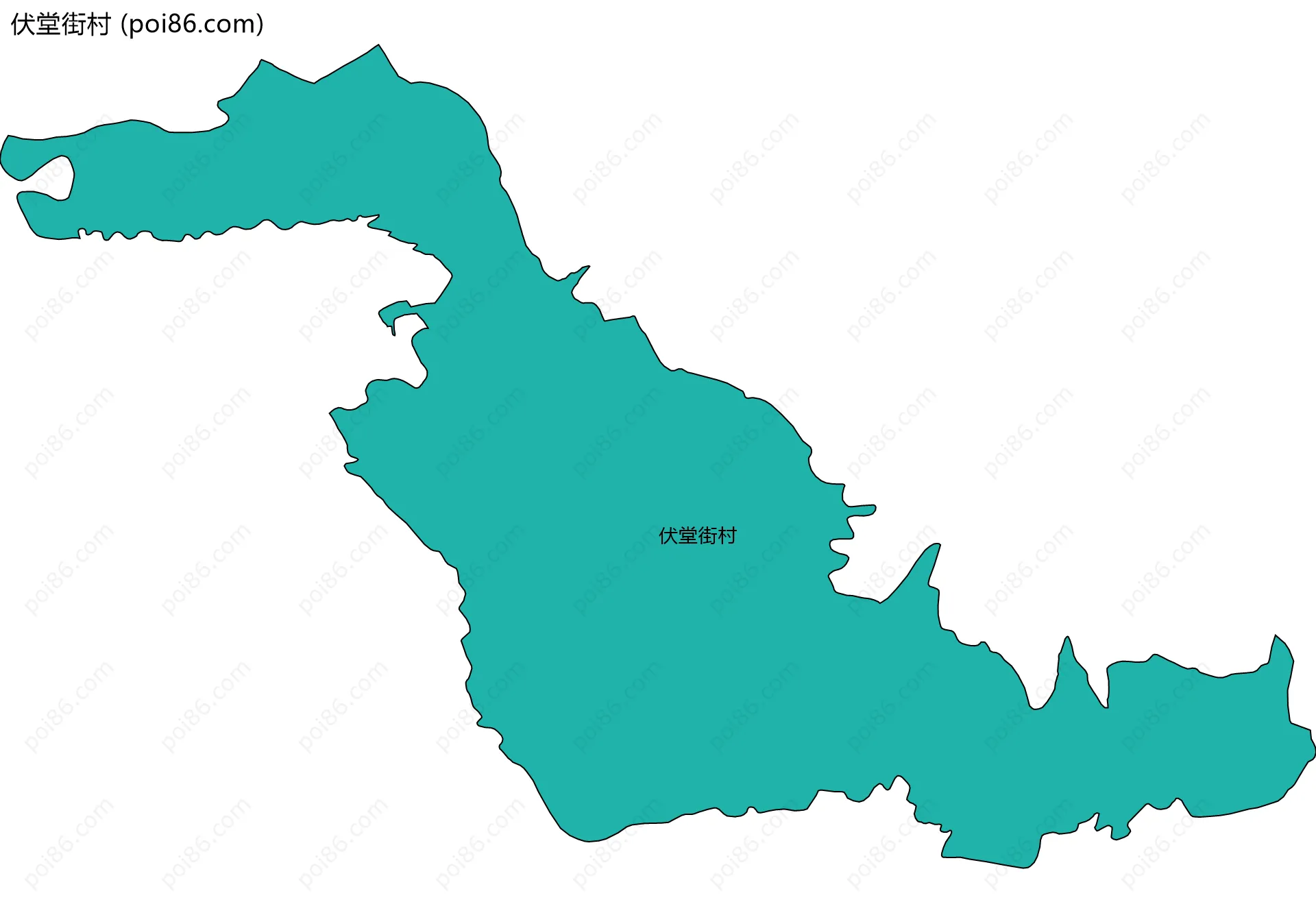 伏堂街村边界地图