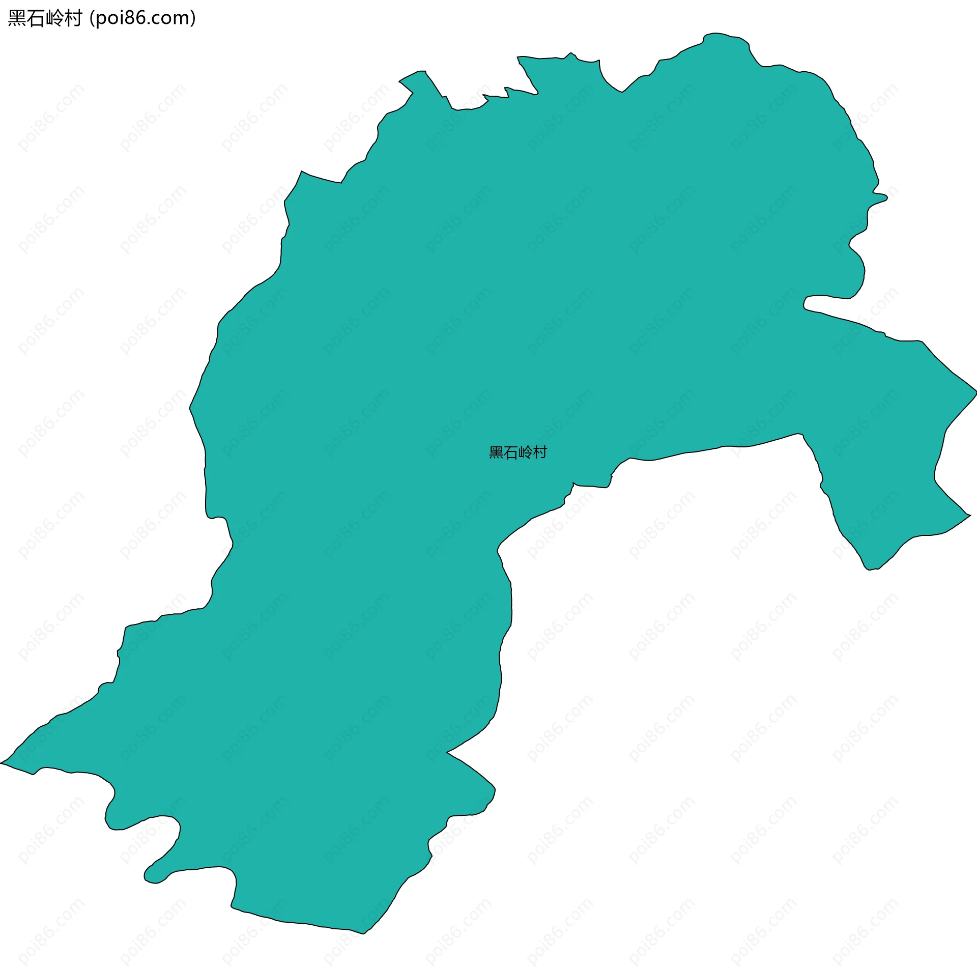 黑石岭村边界地图