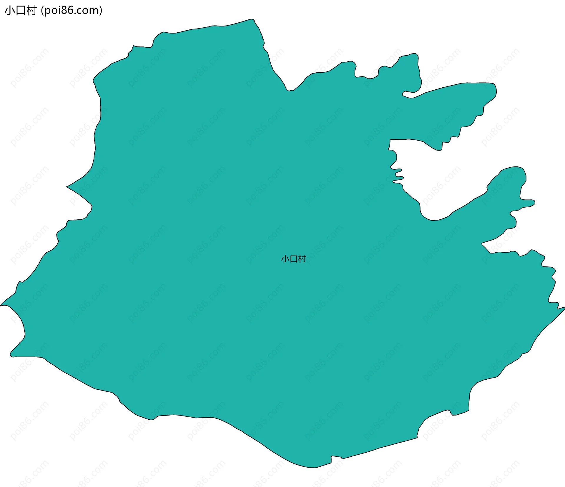 小口村边界地图