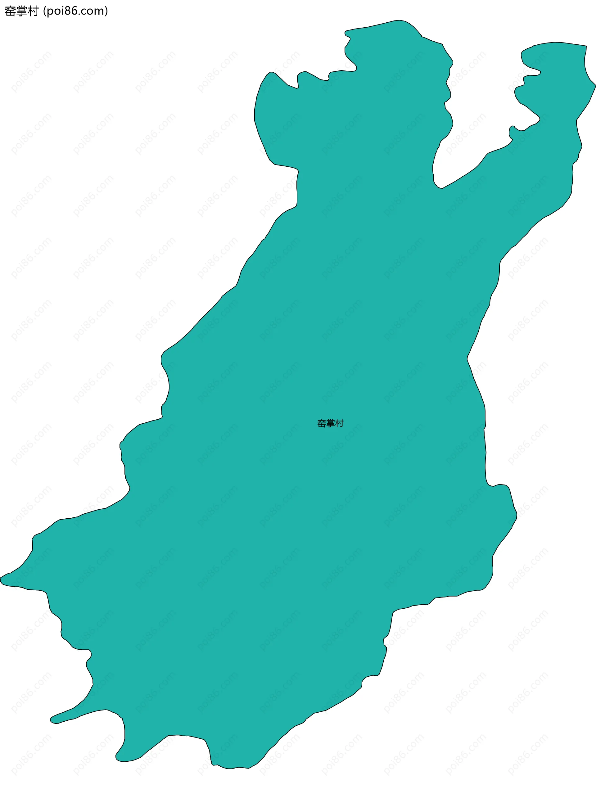 窑掌村边界地图