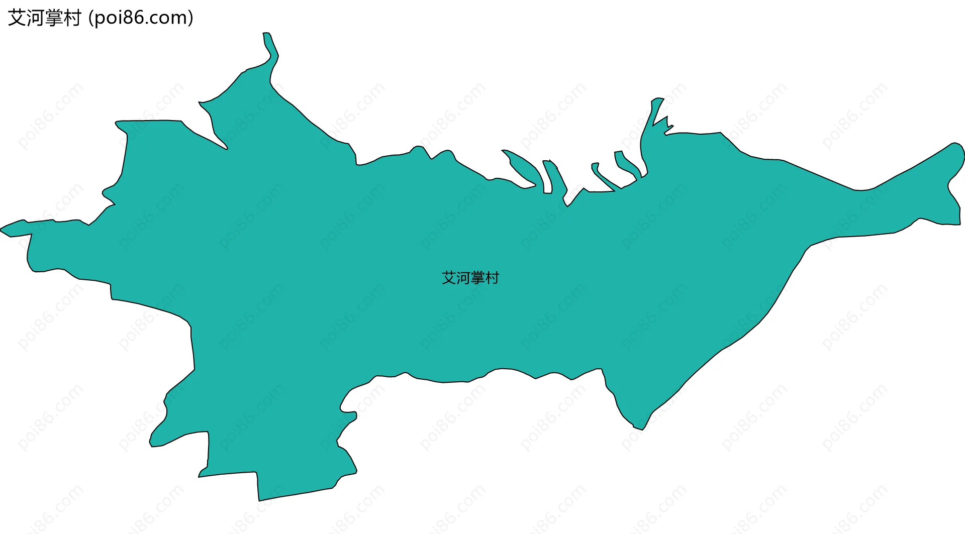 艾河掌村边界地图