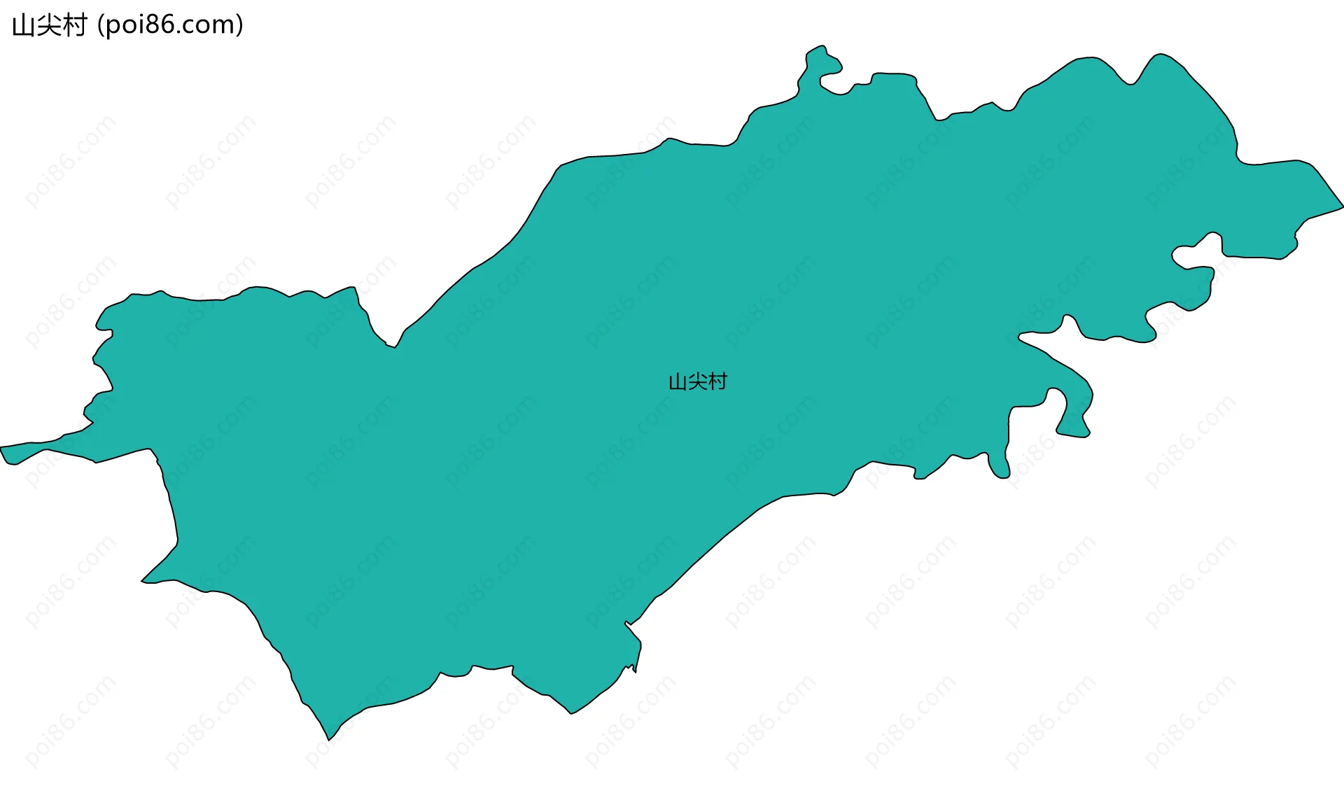 山尖村边界地图